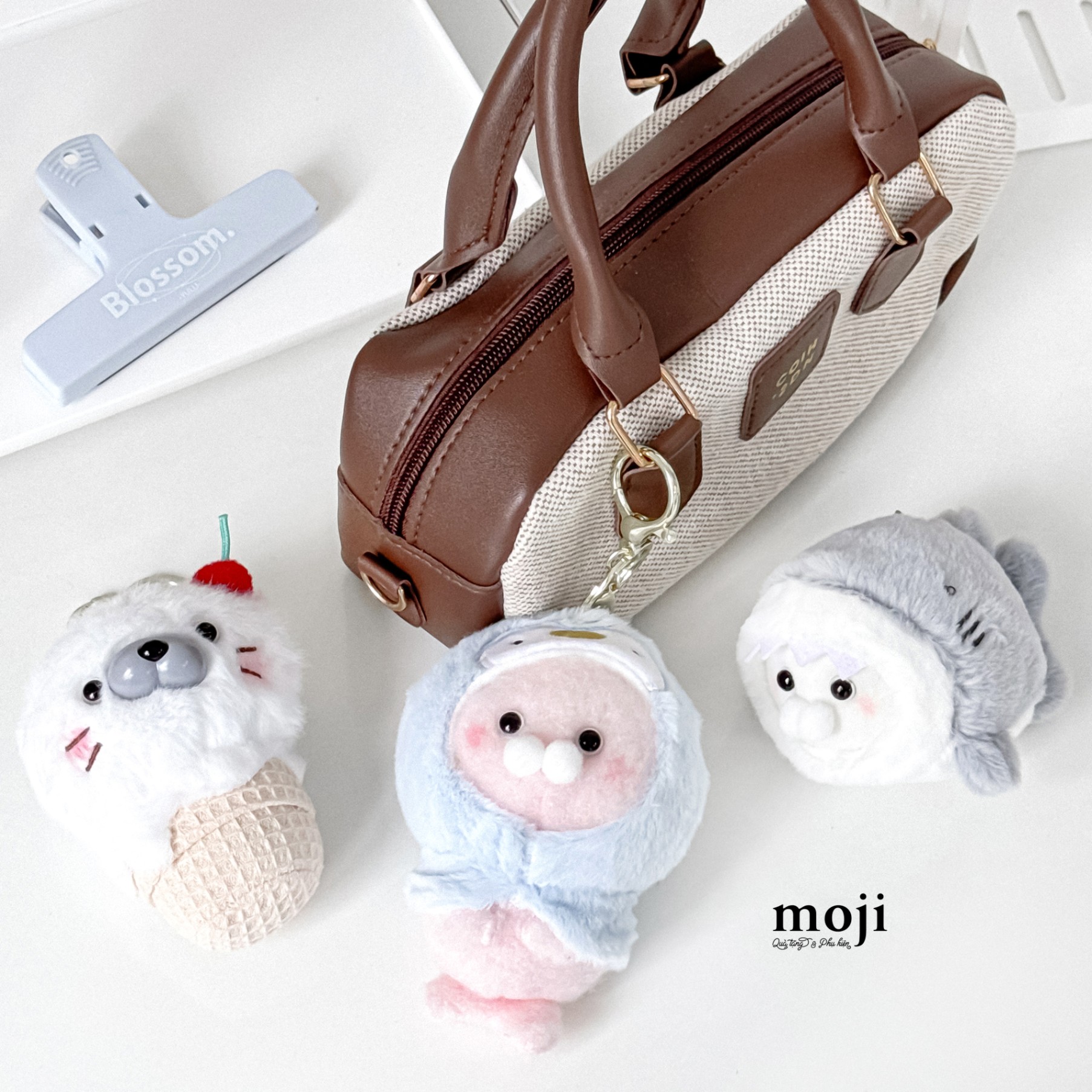 Móc khóa nhồi bông Hải cẩu cosplay others animal ice cream