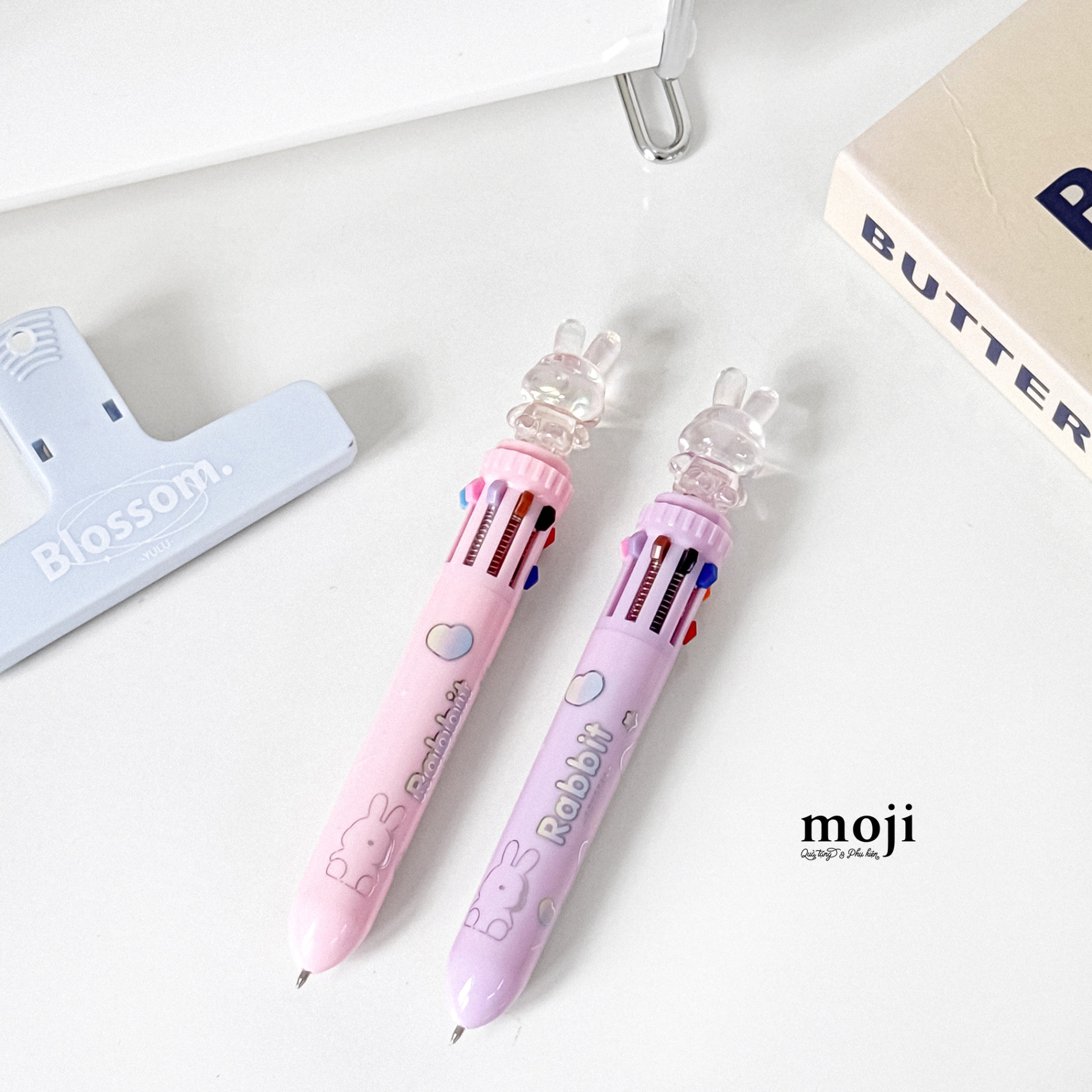 Bút viết bấm nhiều màu Crystal rabbit