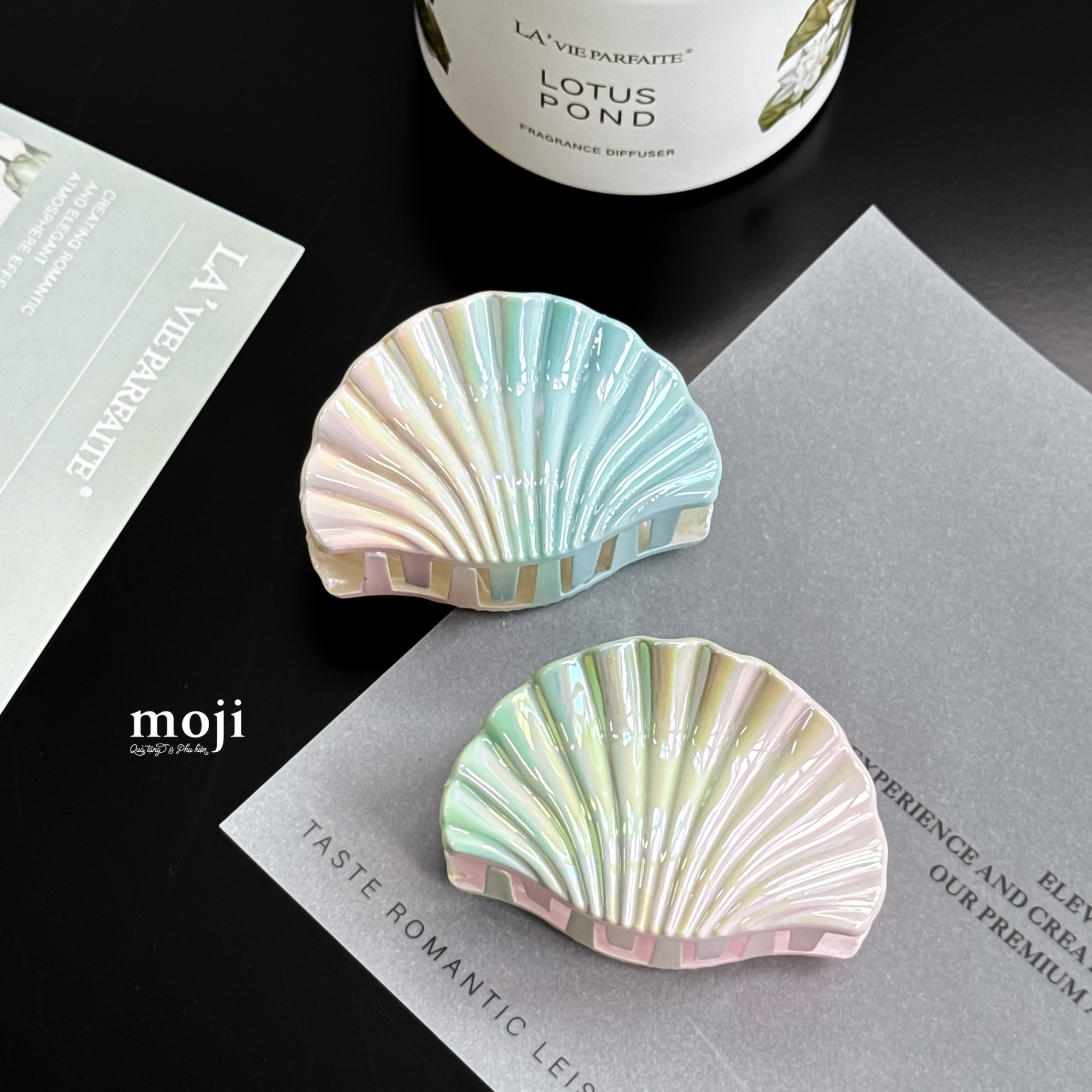 Kẹp tóc càng cua Vỏ sò nhỏ gradient color