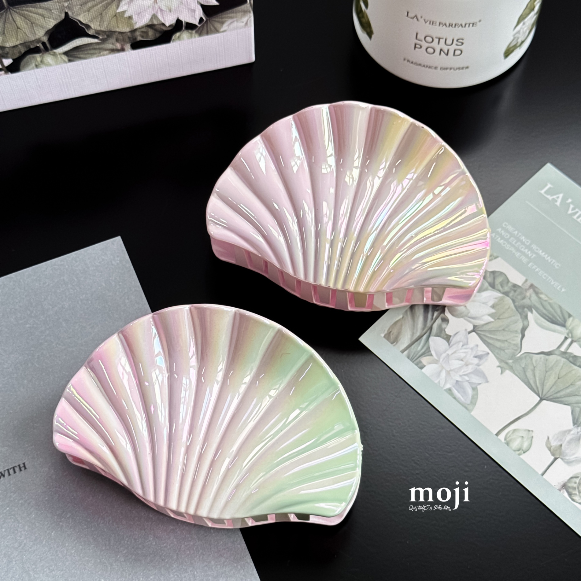 Kẹp tóc càng cua Vỏ sò lớn gradient color