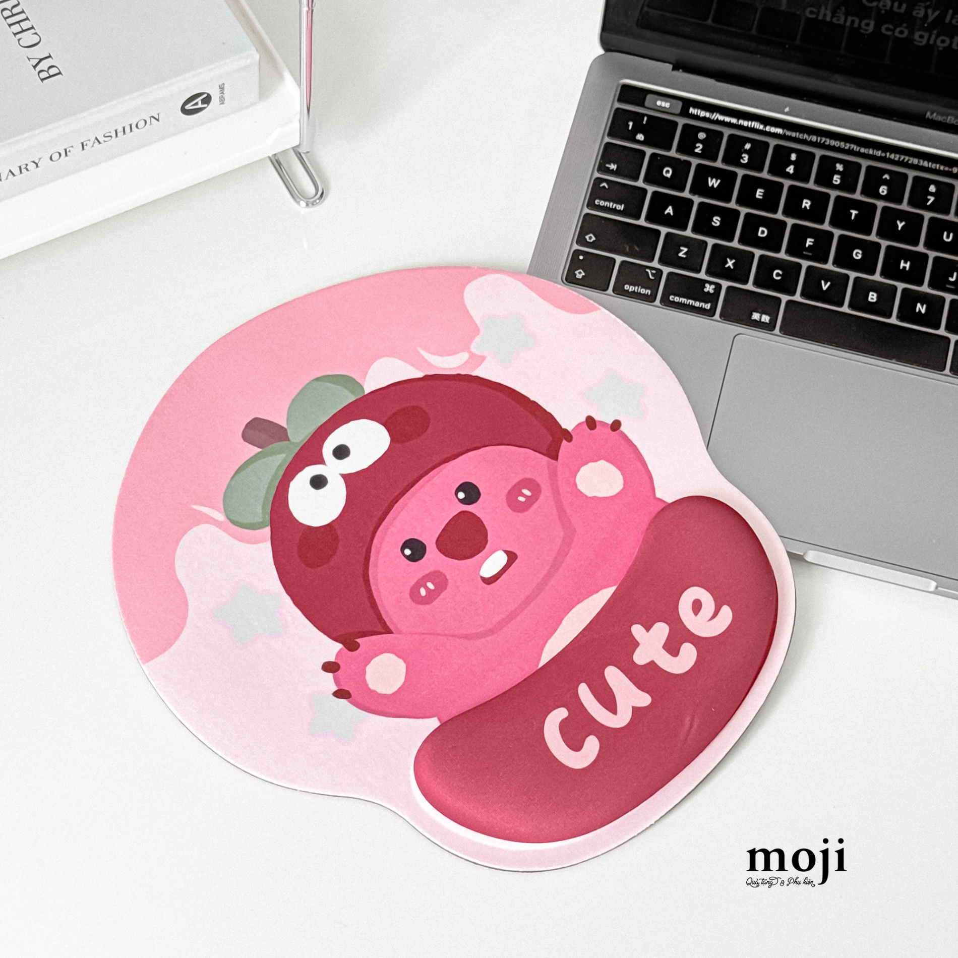 Lót chuột đệm tay Hải ly Loopy cosplay fruit cute 22x25