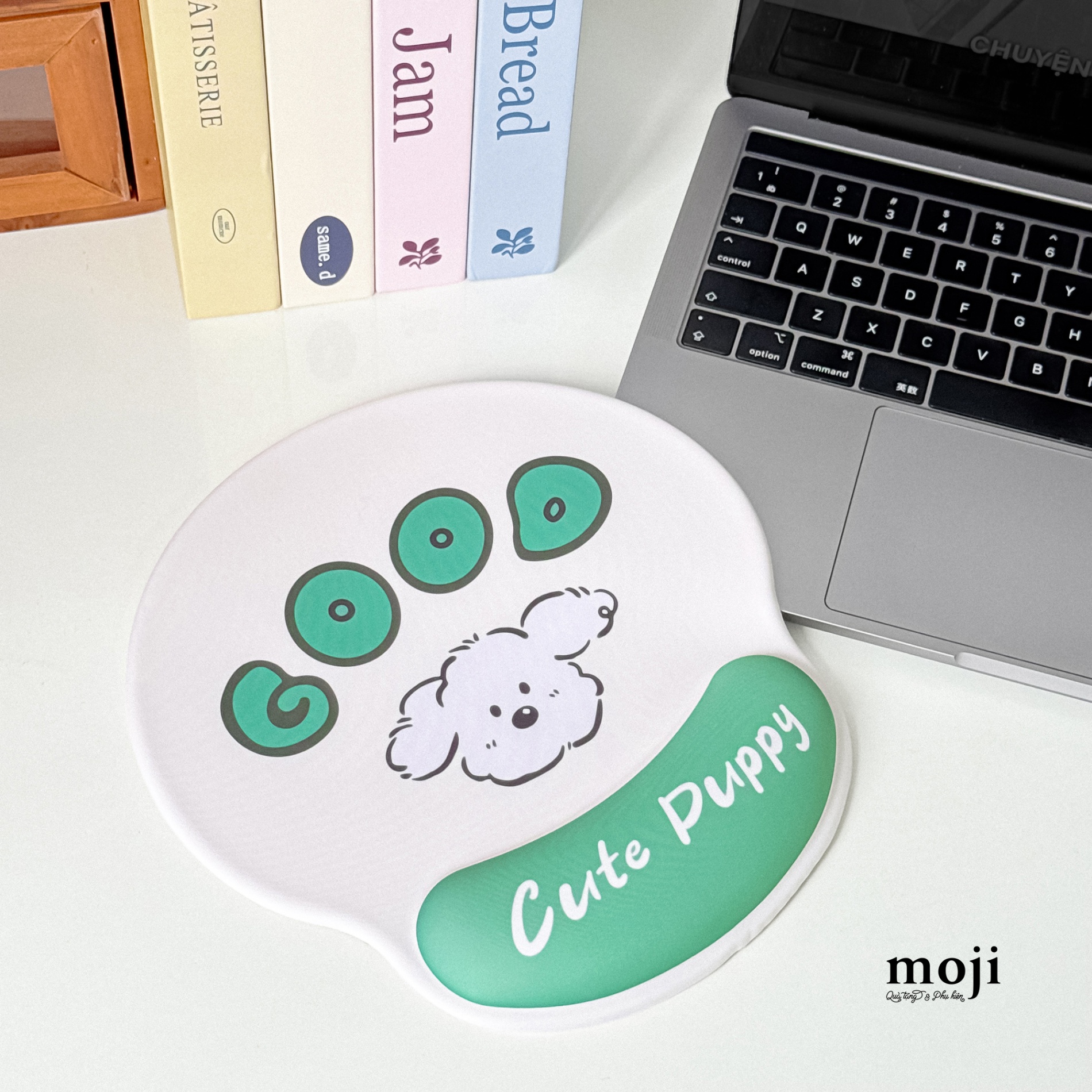 Lót chuột đệm tay Cute puppy dog face good 20x23
