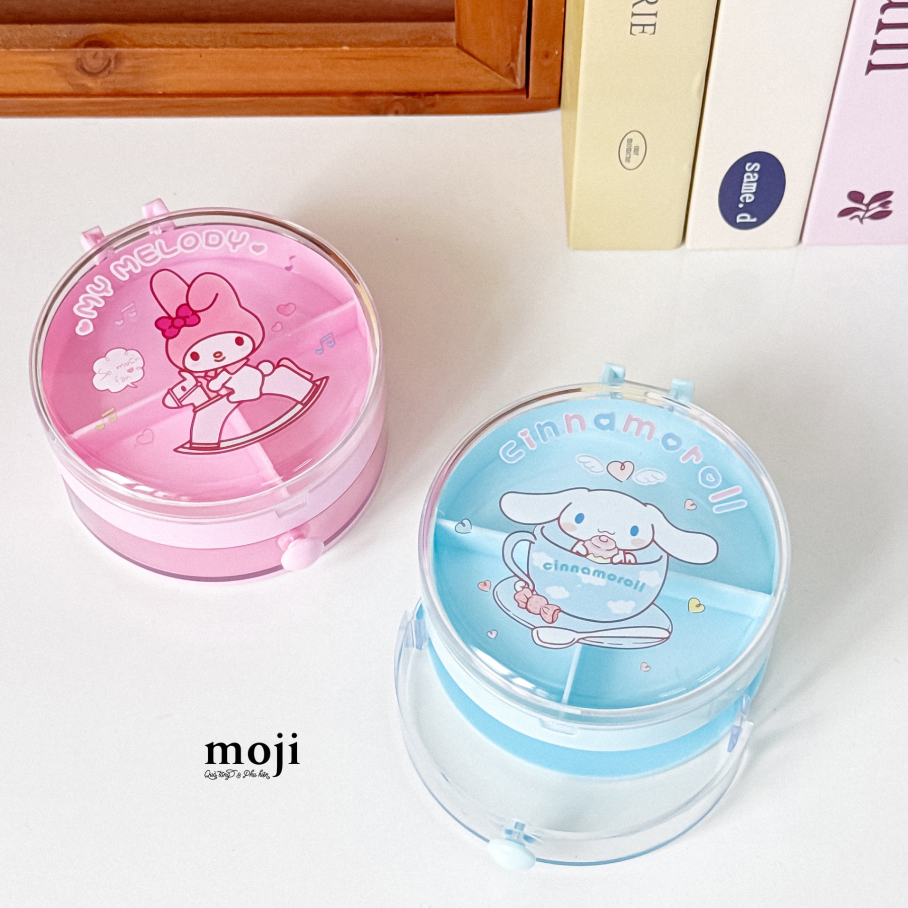 Hộp đa năng mini Sanrio family Cinnamoroll My Melody cup ngựa gỗ 5x9