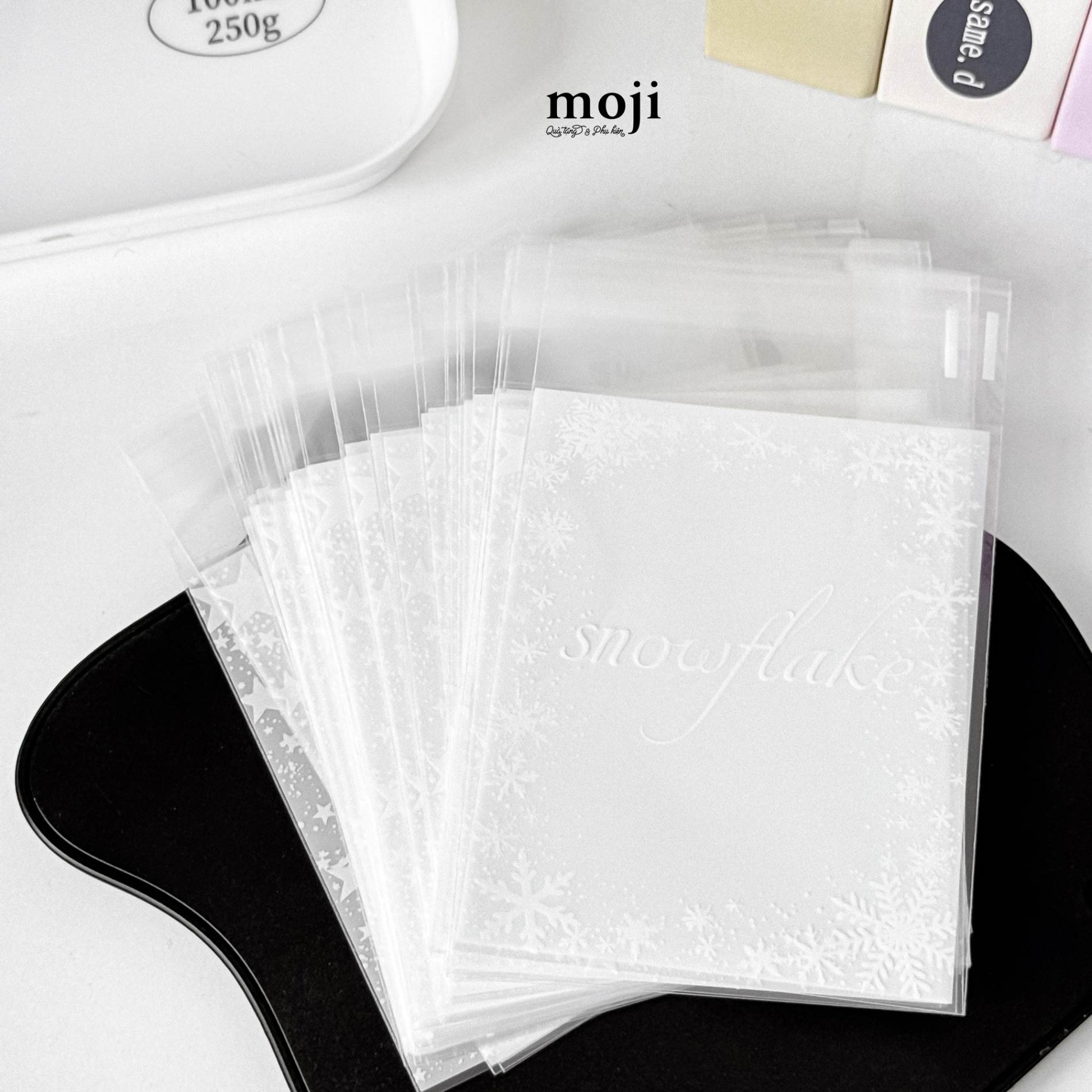 Sleeve đựng card dán Pentagon star snowflake hoa tuyết 8x10 set50