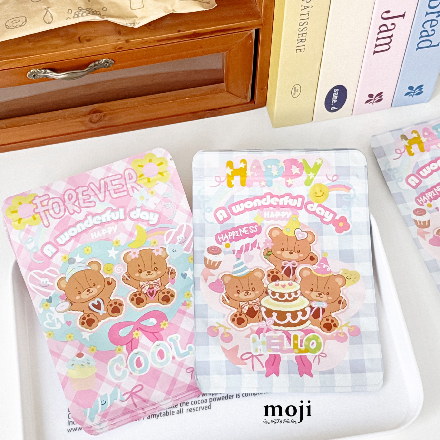 Túi zip đa năng Baby bear a wonderful day 13x18 set10