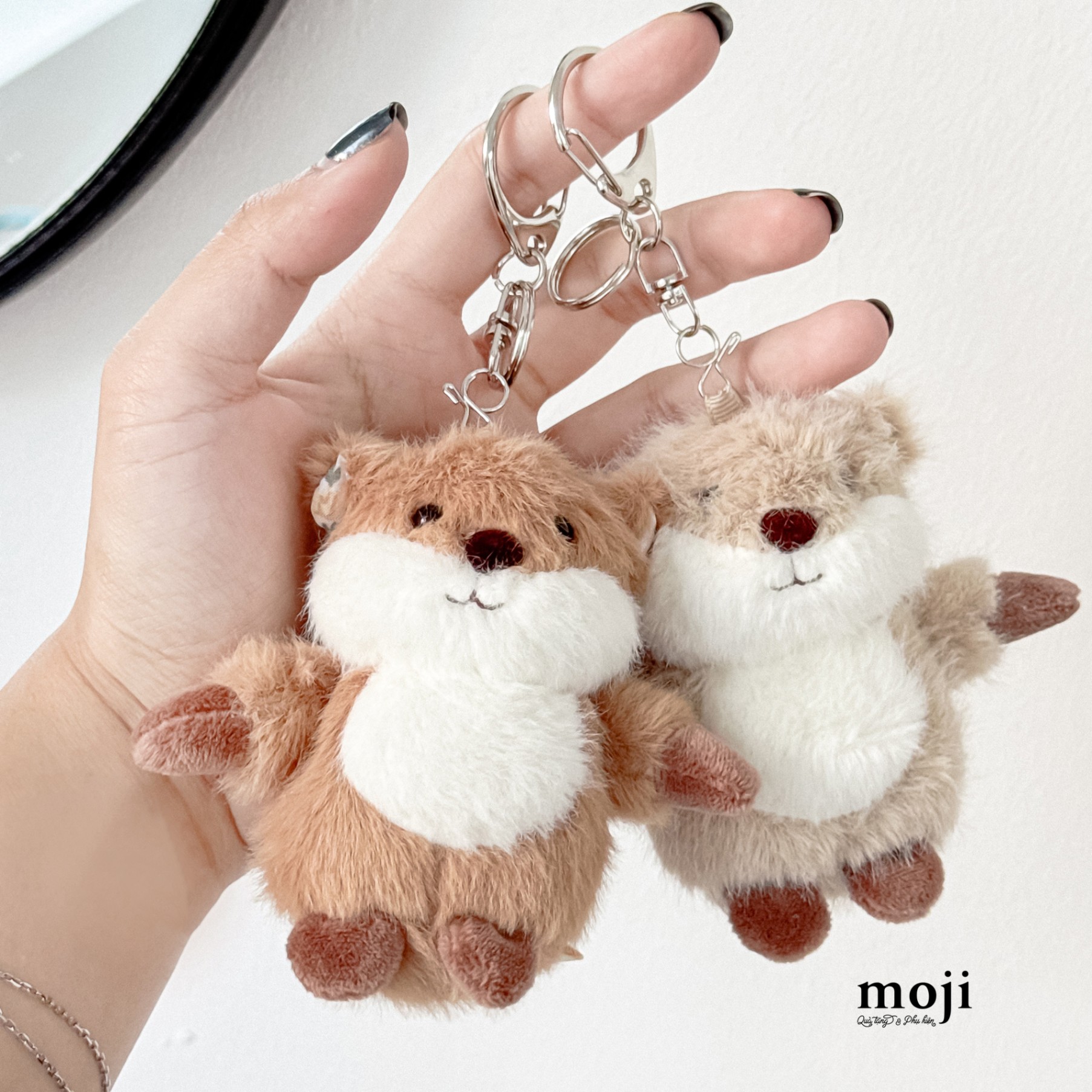 Móc khóa nhồi bông Basic otter rái cá đứng