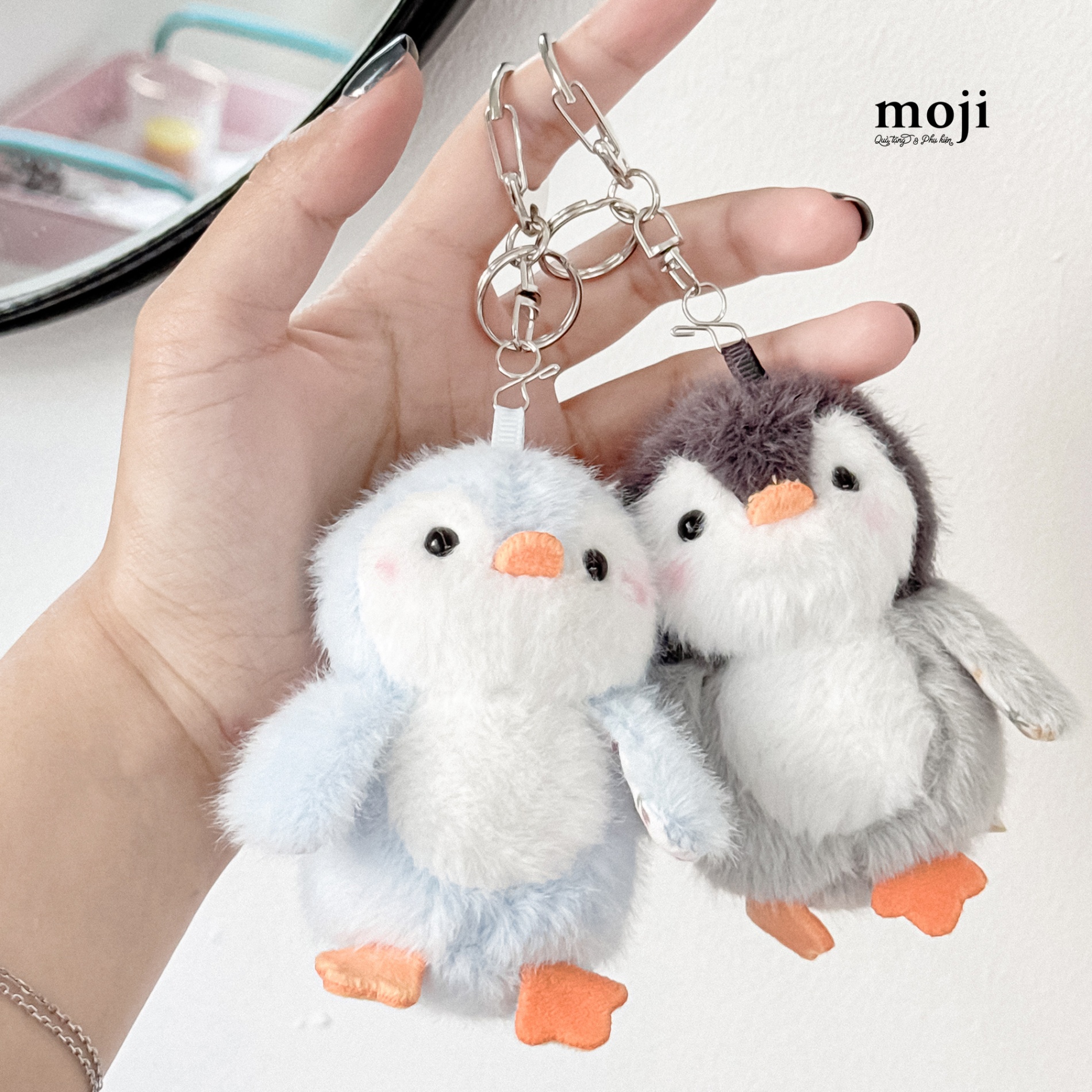 Móc khóa nhồi bông Basic penguin chim cánh cụt đứng