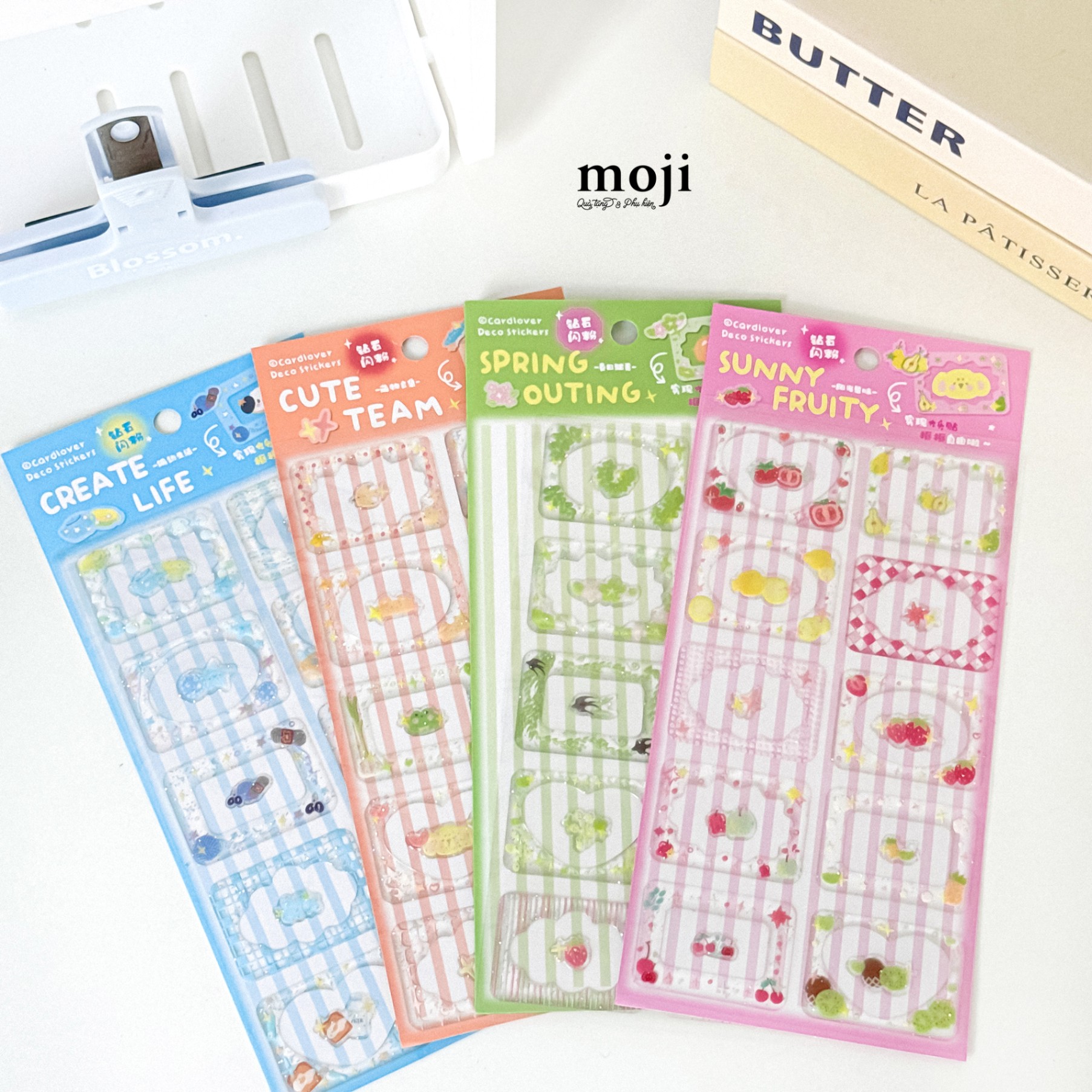 Sticker nổi khung ảnh Cute team creative life spring outing sunny fruity