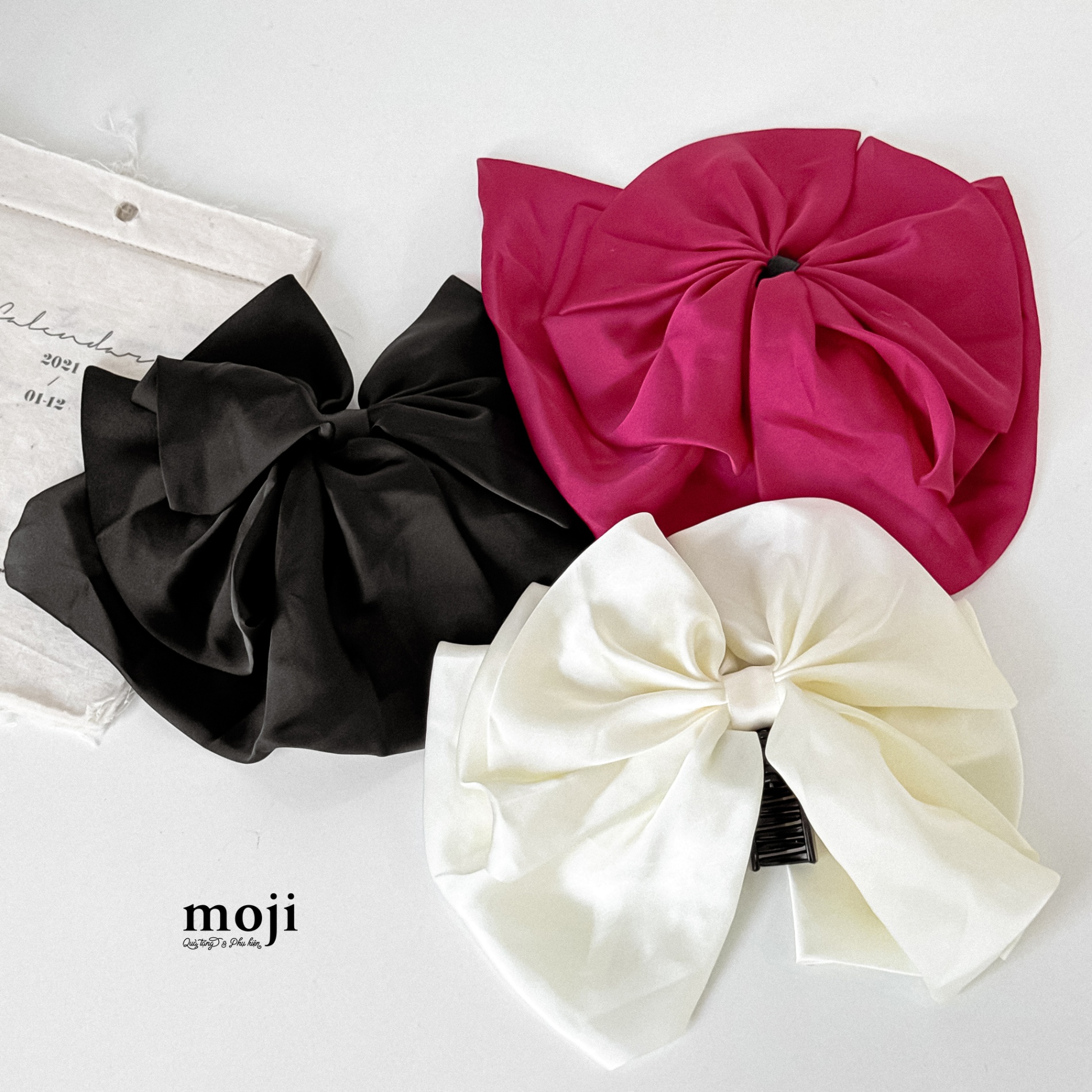 Kẹp tóc càng cua Big bow nơ 1 màu