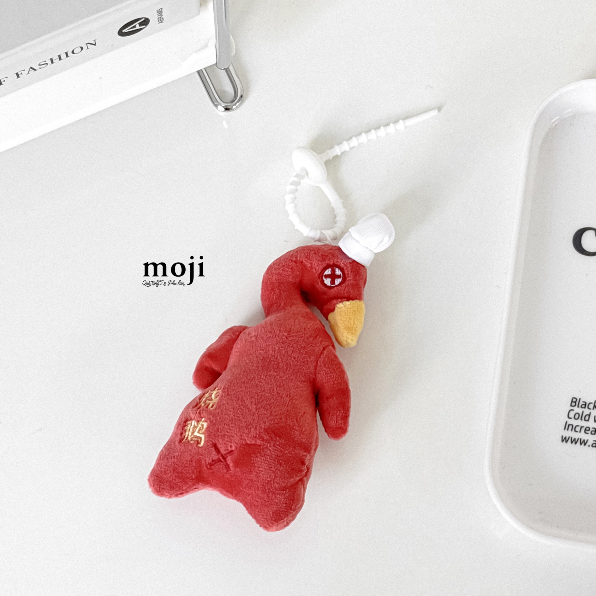 Móc khóa nhồi bông Vịt quay đội mũ