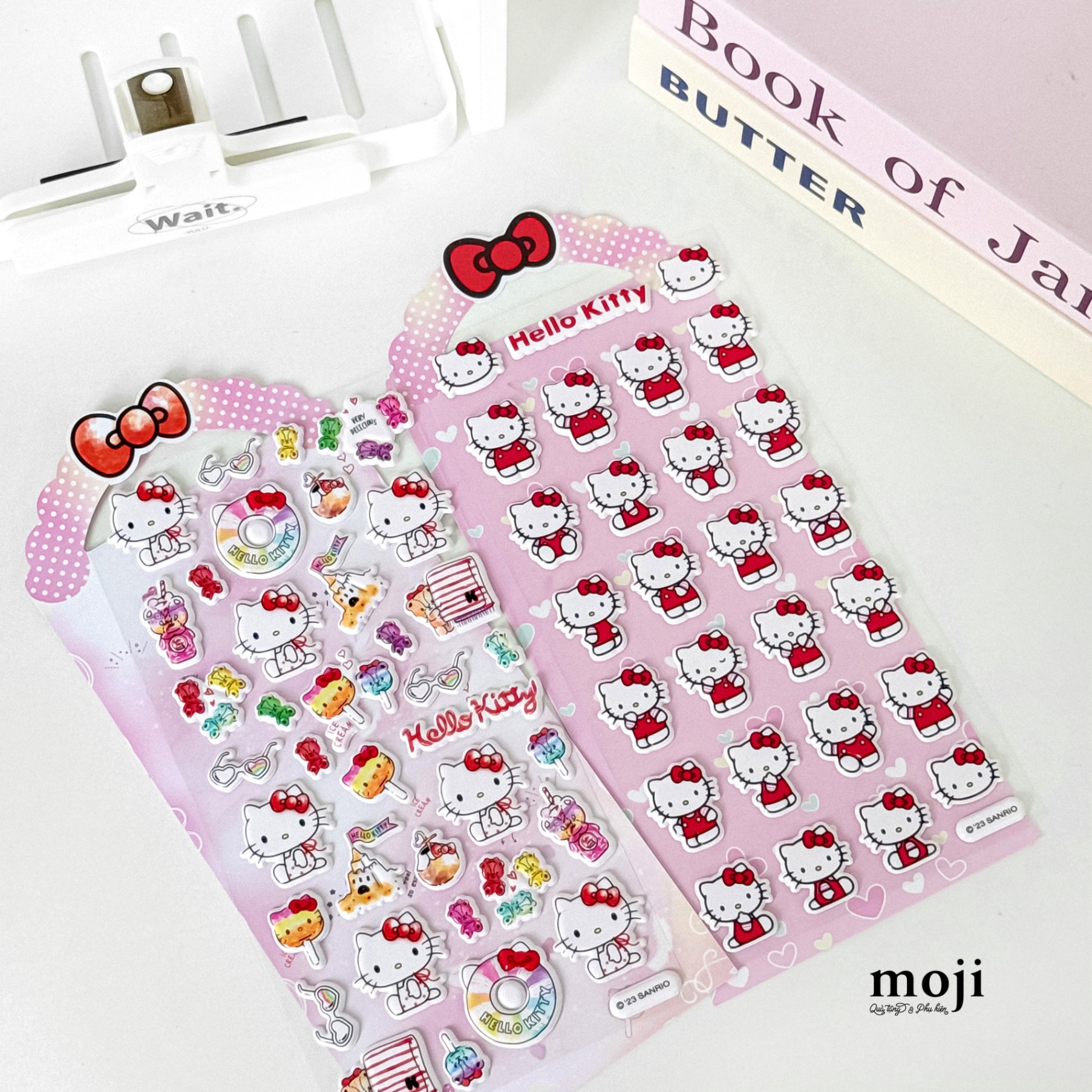 Sticker nổi Sanrio family Hello Kitty heart sweet candy âm nhạc