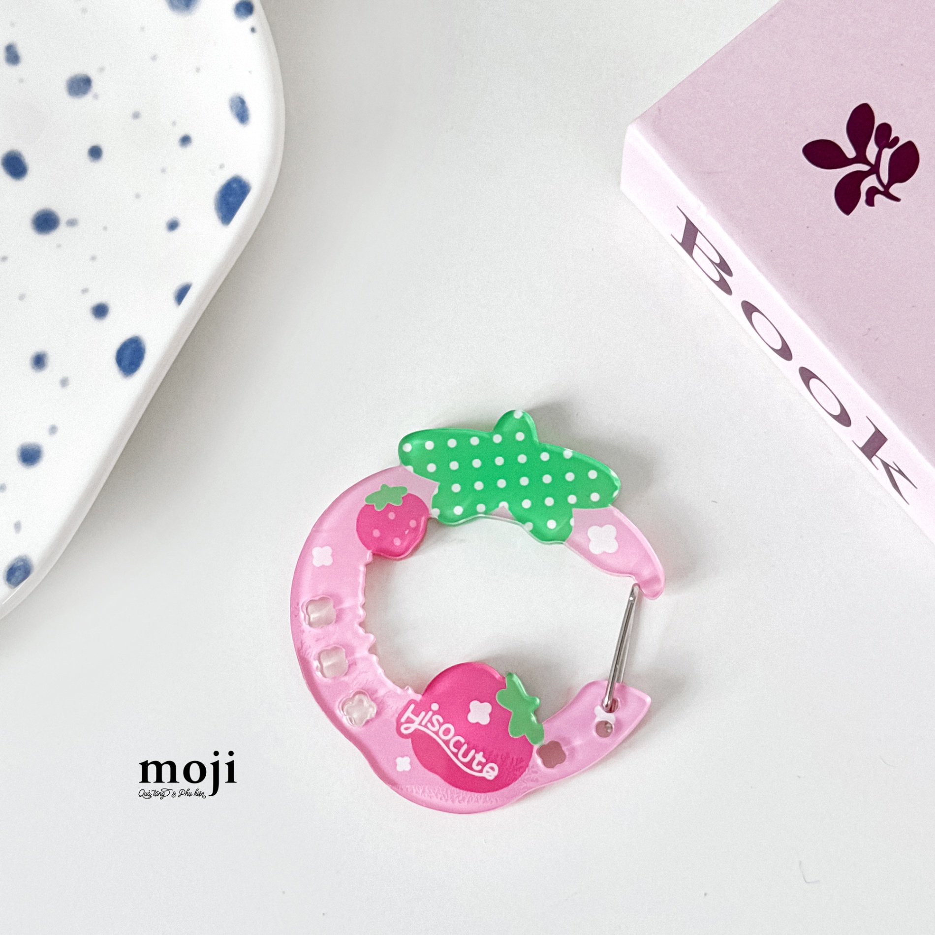 Móc khóa carabiner Fruit strawberry hiscute