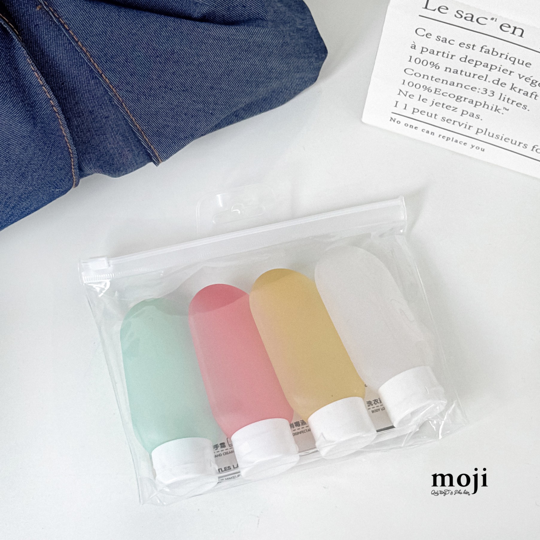 Chiết mỹ phẩm nắp bật Basic pastel color 60ml set4