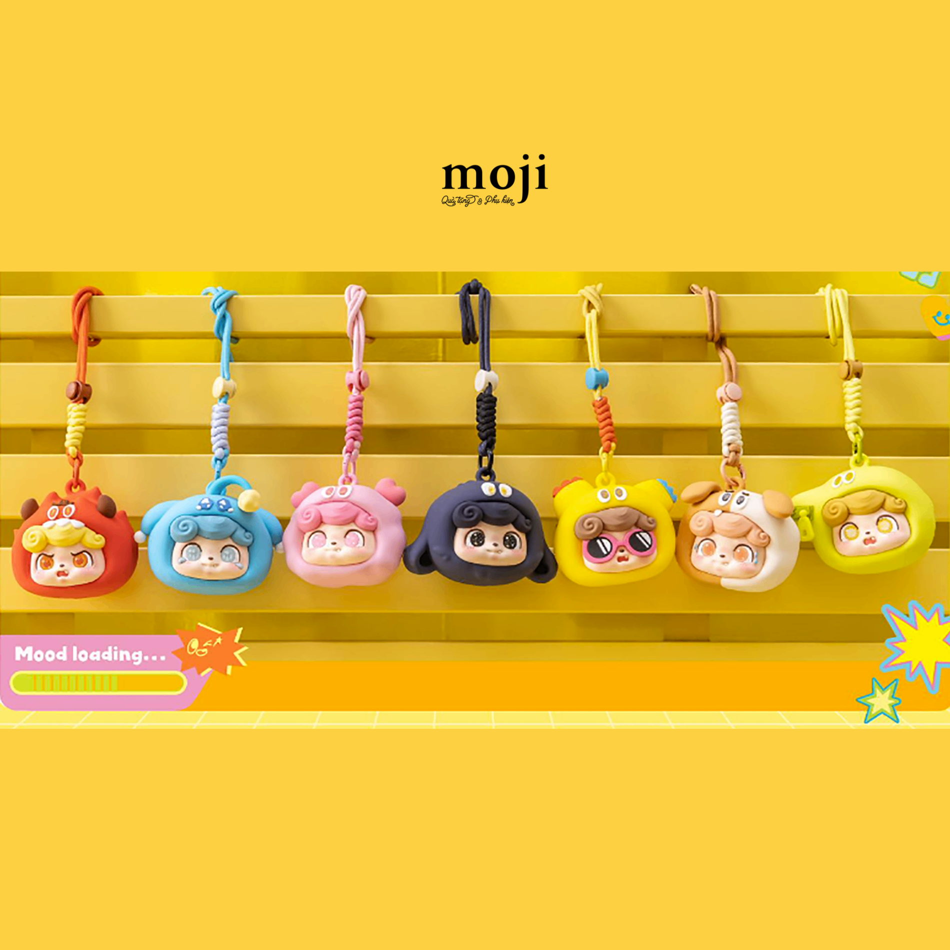 Blindbox official JOTOYS Q.Kid dây đeo điện thoại Emotional Hairy Monsters Series Earphone Case