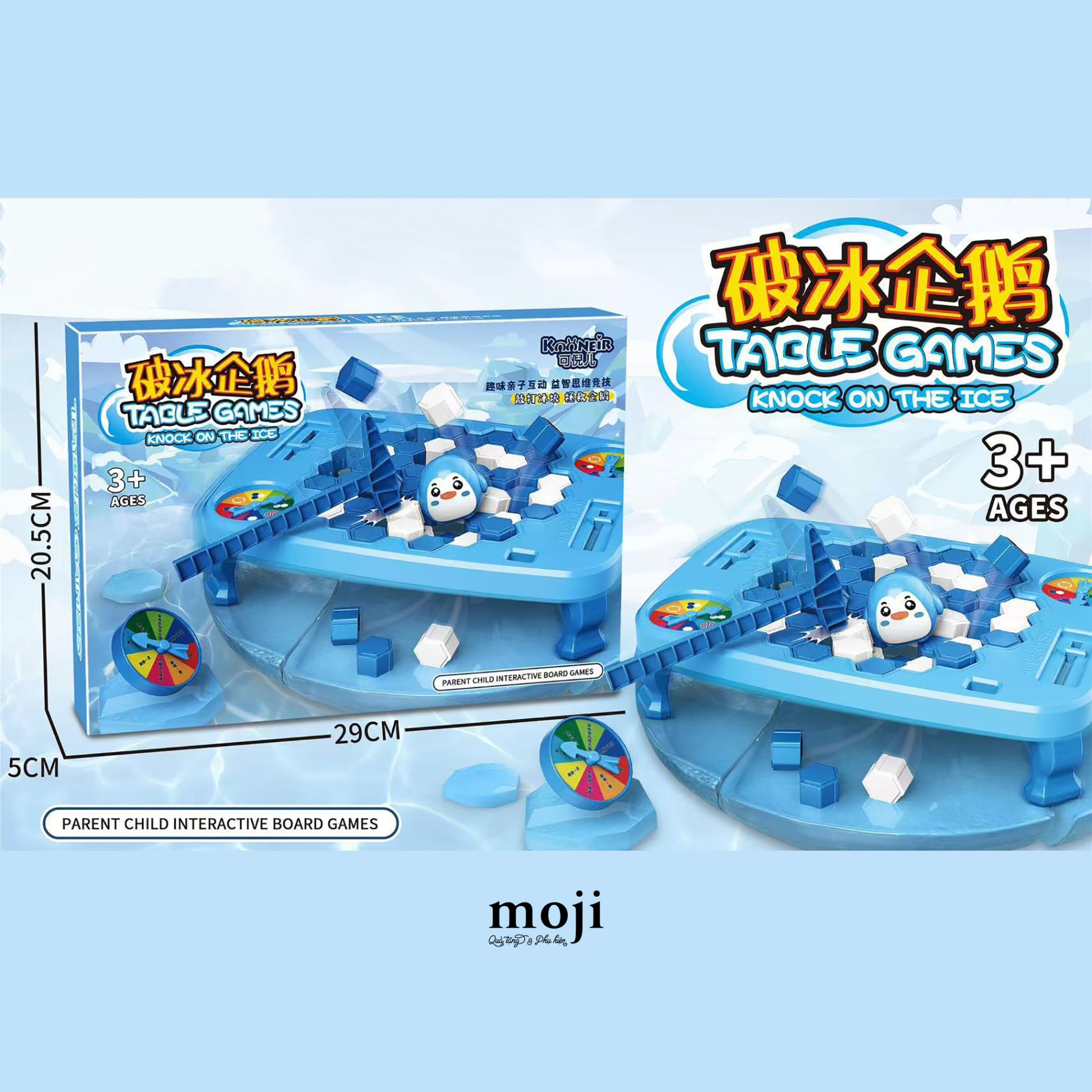 Đồ chơi bẫy Chim cánh cụt Penguin trap knock on the ice 4x10x11