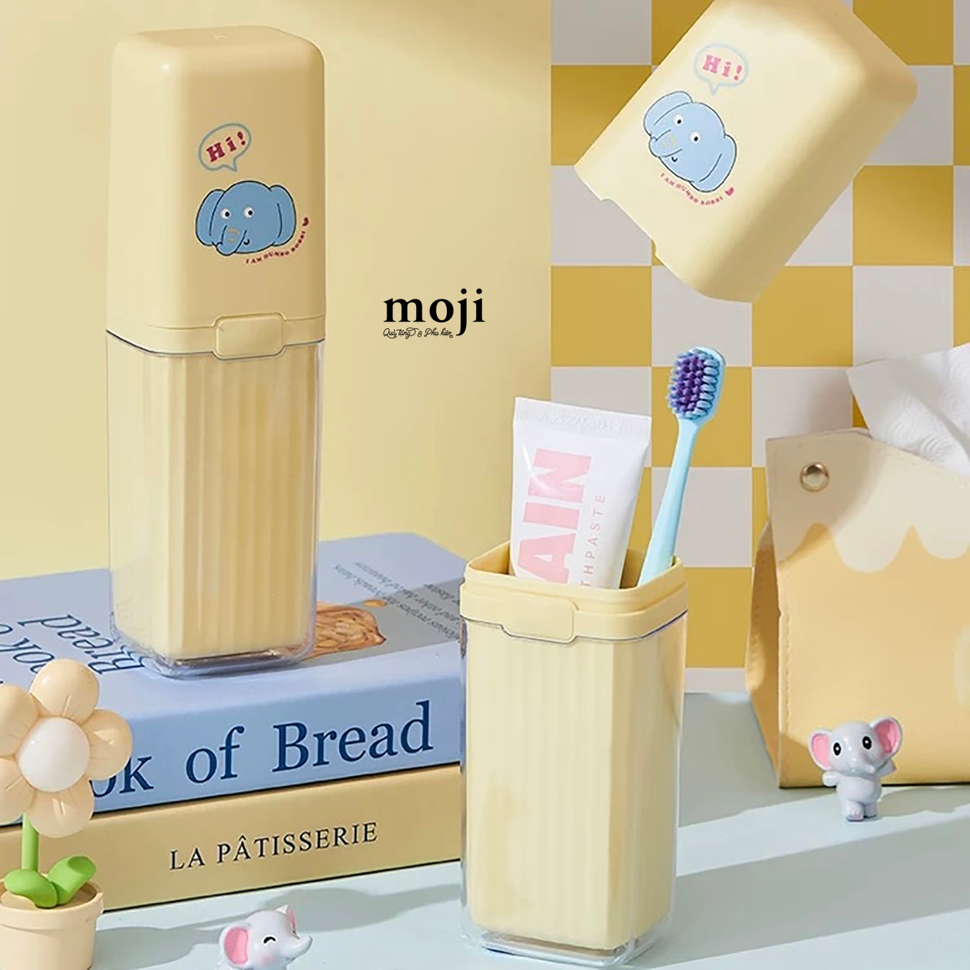 Ống đựng bàn chải kem đánh răng Elephant chú voi I am dumbo bobbi 6x21