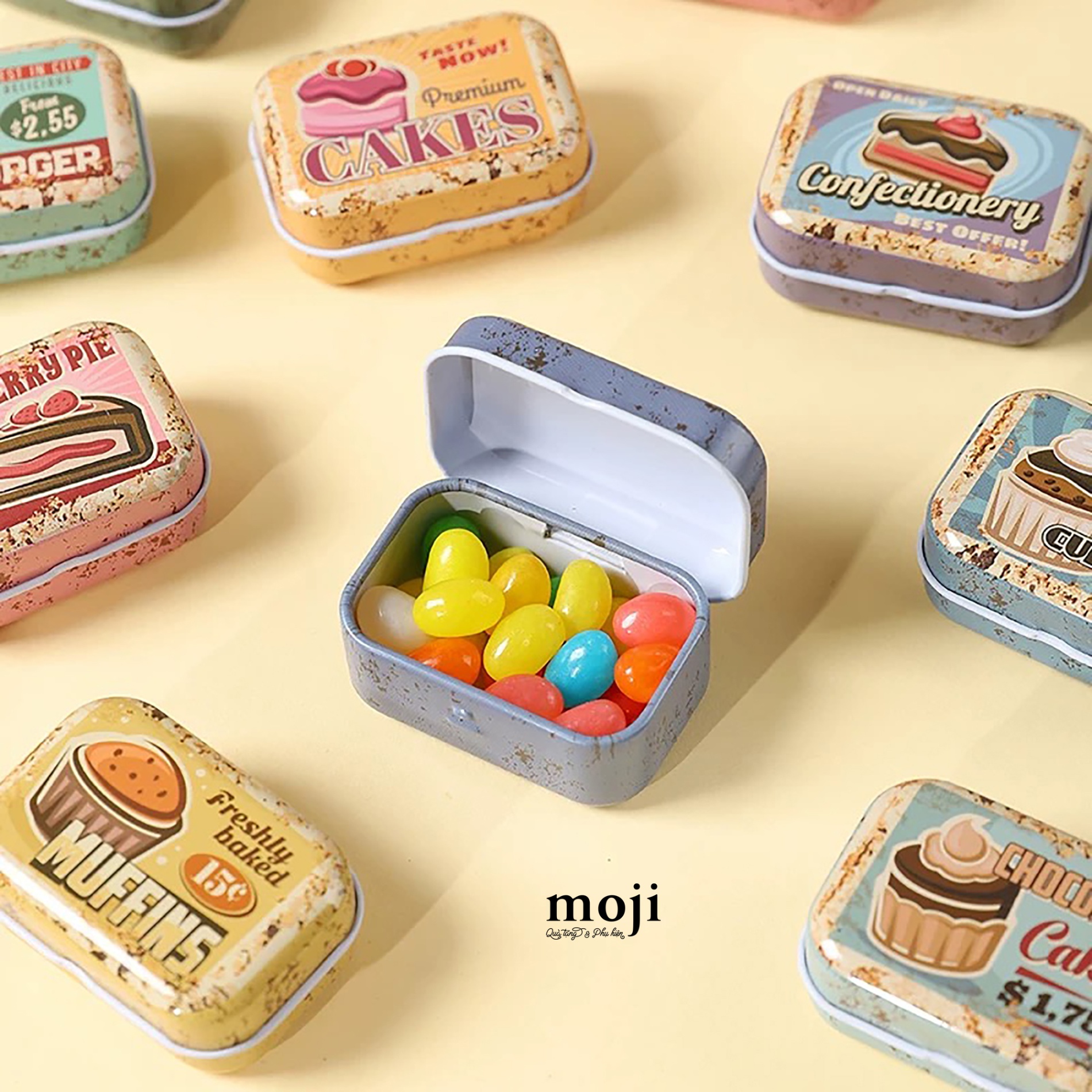 Hộp đa năng mini kim loại Sweet vintage 2x4x5
