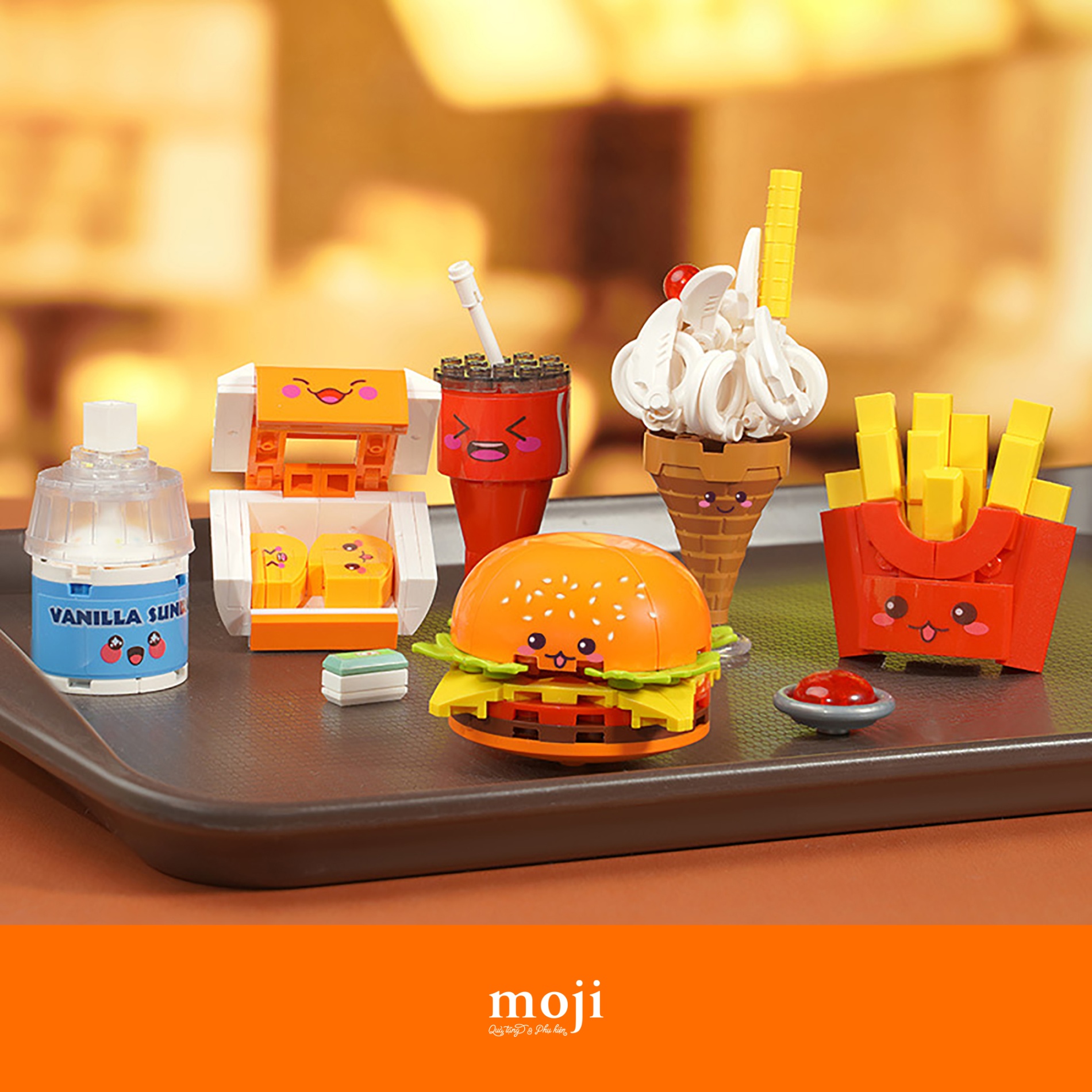 Đồ chơi xếp hình Small fast food biểu cảm