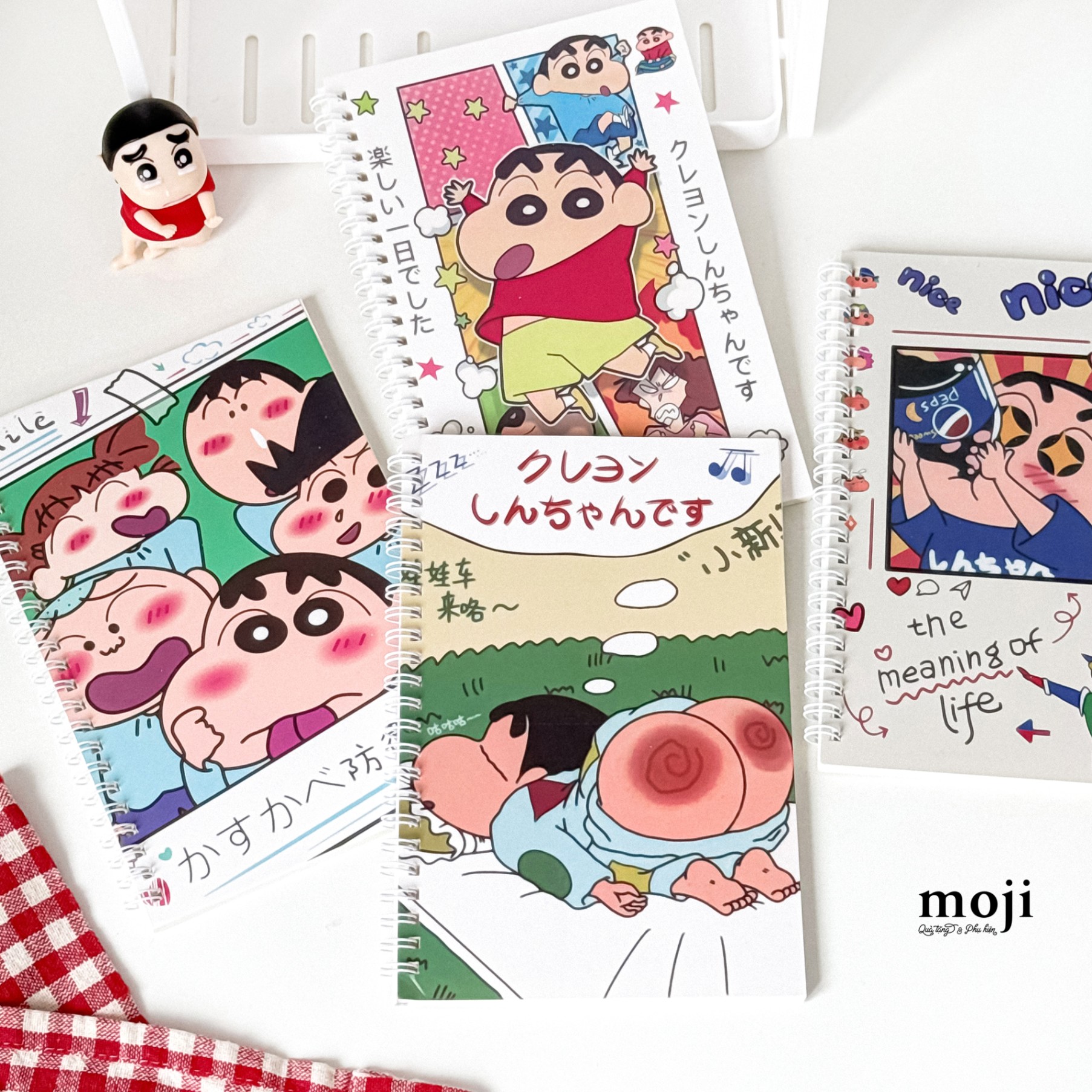 Sổ vở lò xo MJ Shinchan and friends story nhiều biểu cảm 14x20