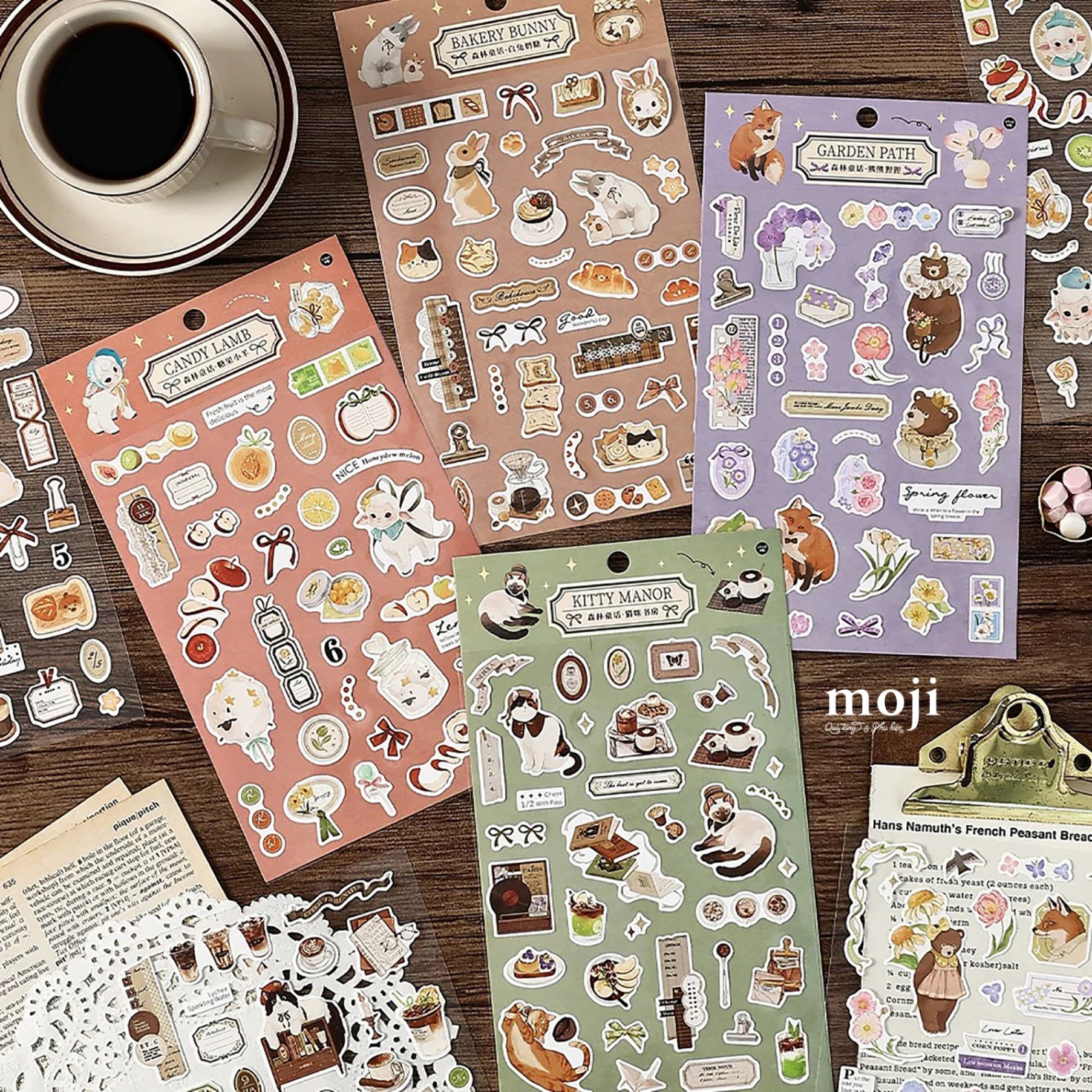 Sticker bảng MJ Animal garden set2