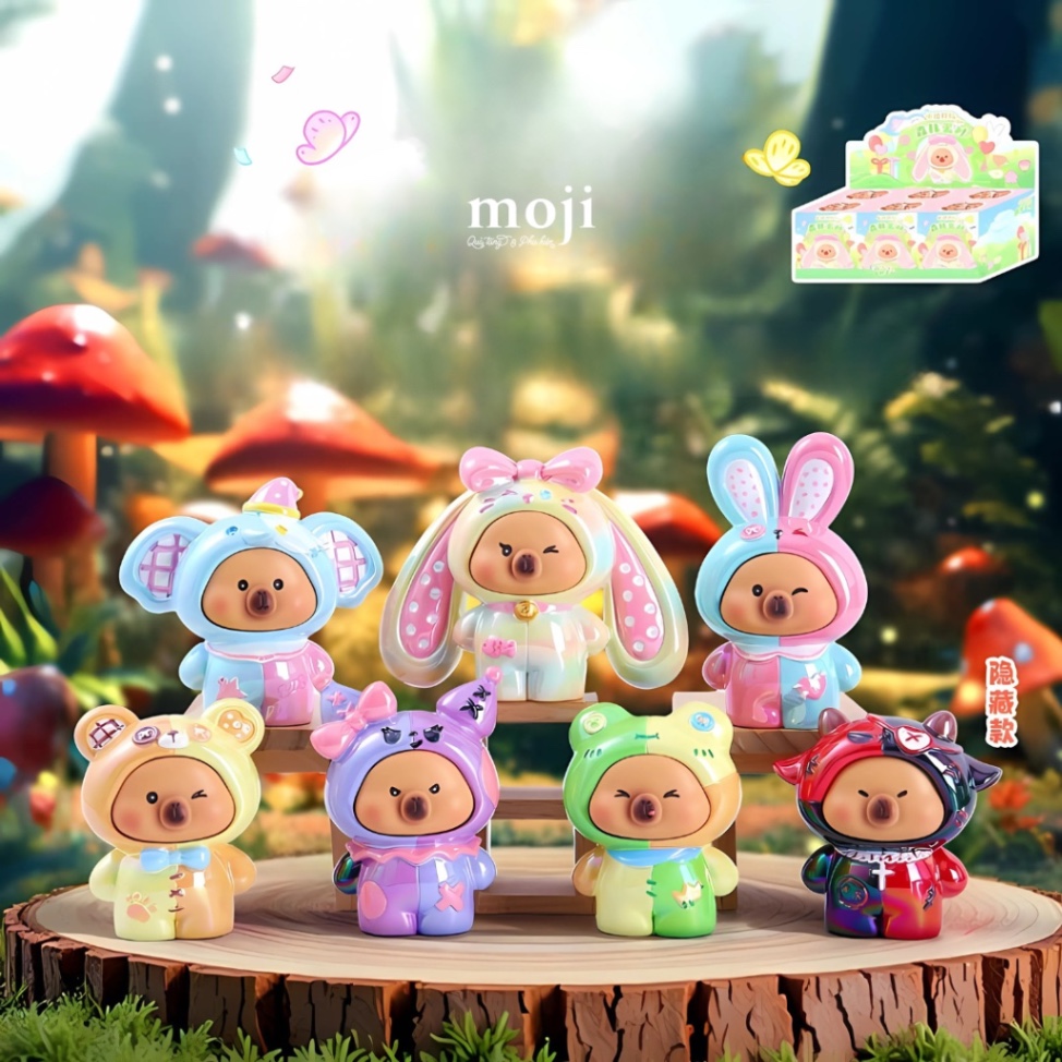 Blindbox tượng Capybara cosplay animal đứng màu sắc