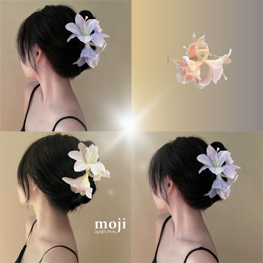 Kẹp tóc càng cua Hoa huệ 3 bông