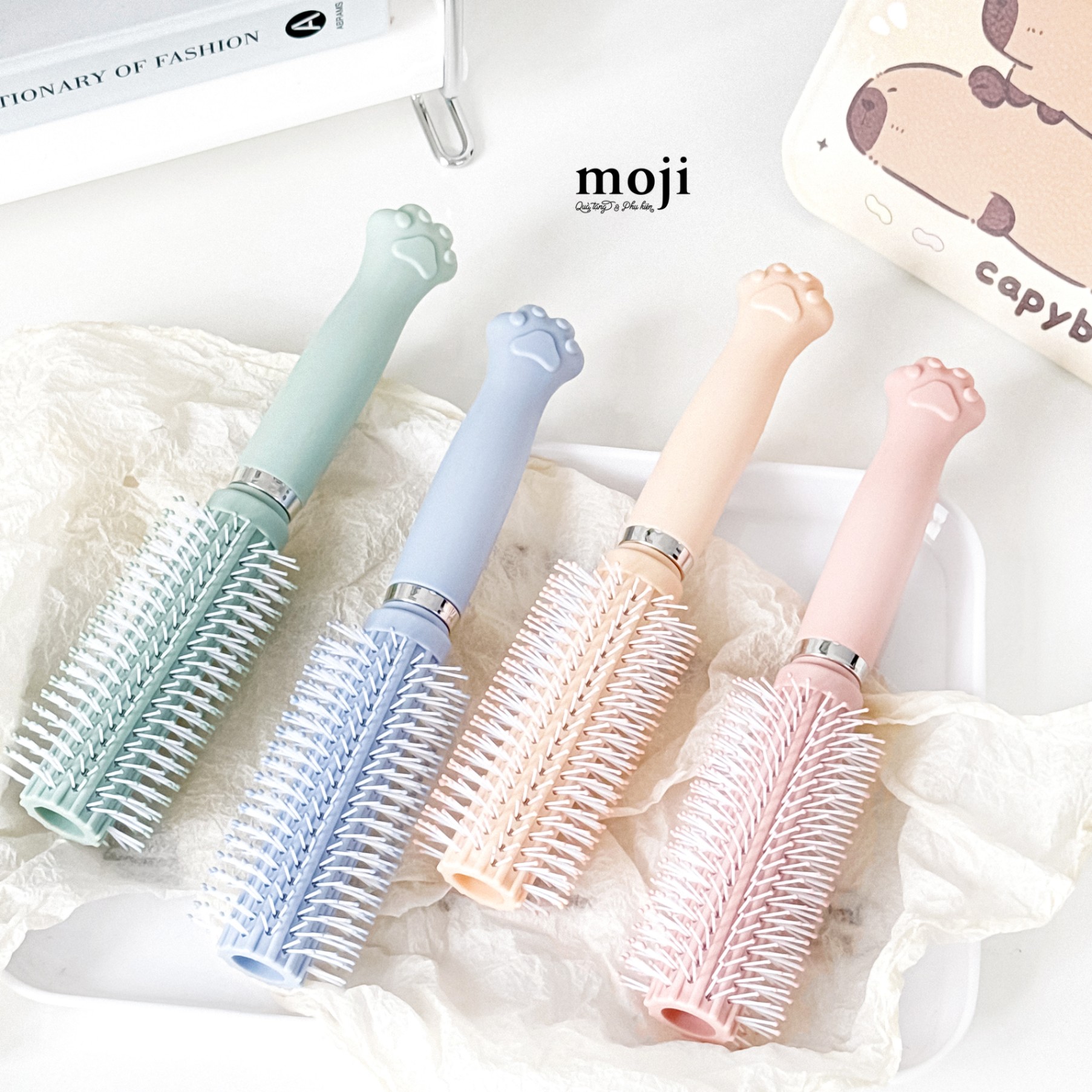 Lược giúp sấy tóc Cat paw pastel 1 màu