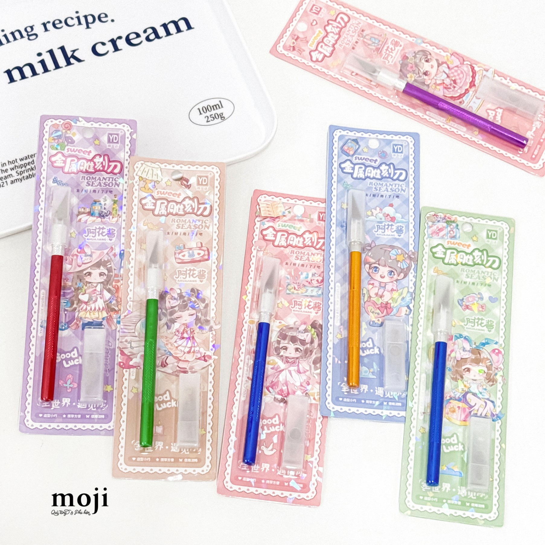 Dụng cụ rọc giấy kèm cắt tape Little girl good luck