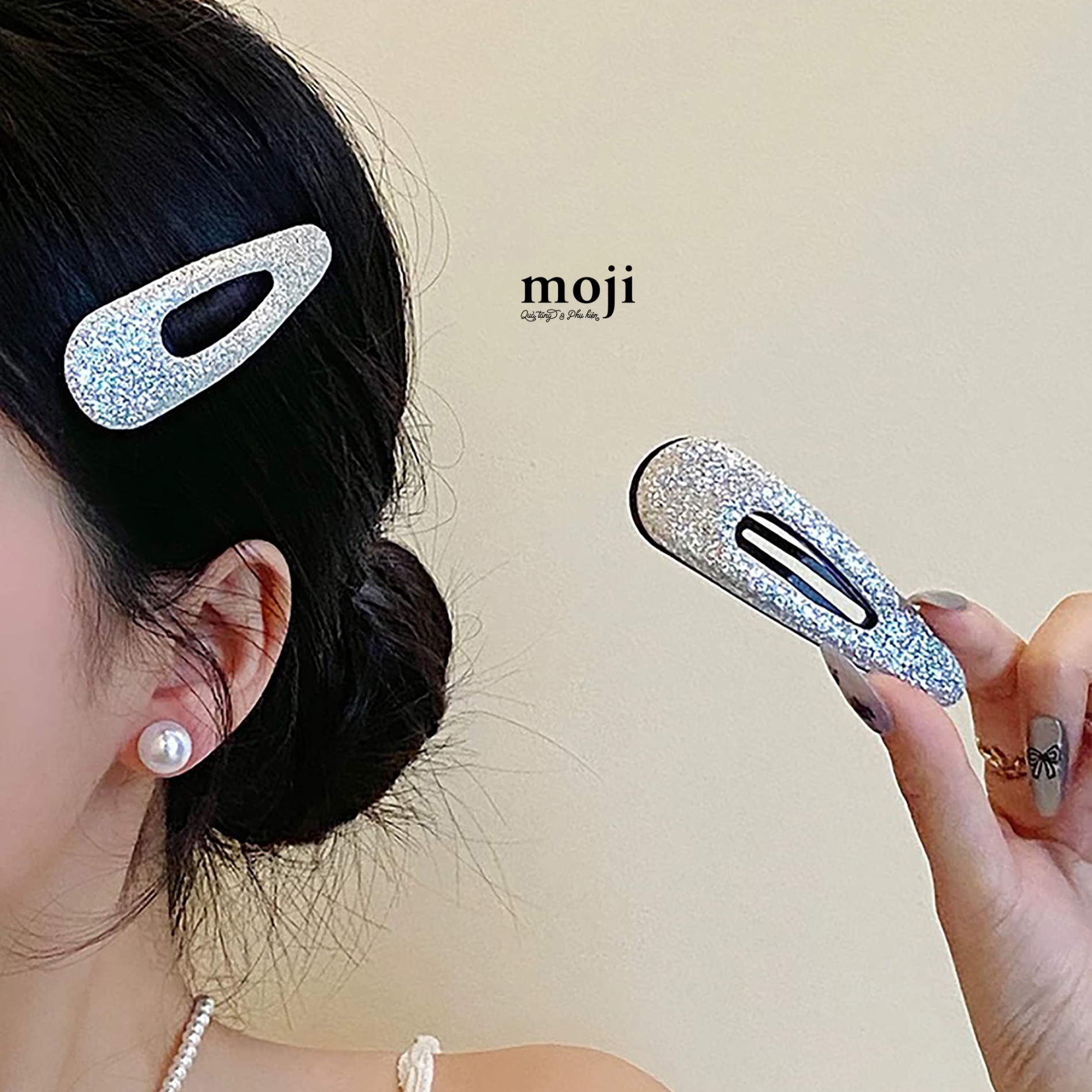 Kẹp tóc MJ Basic lấp lánh set2