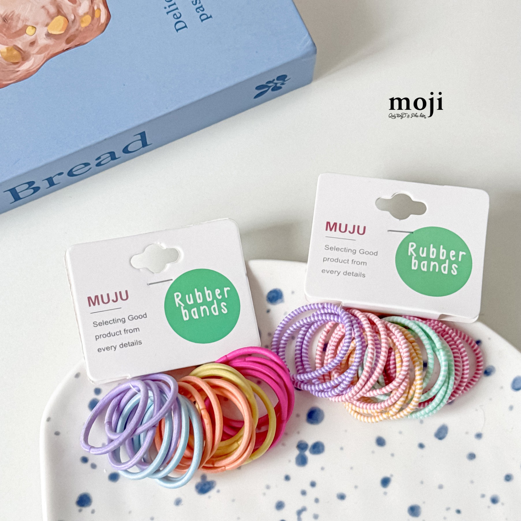 Buộc tóc set20 Basic color sợi phối màu