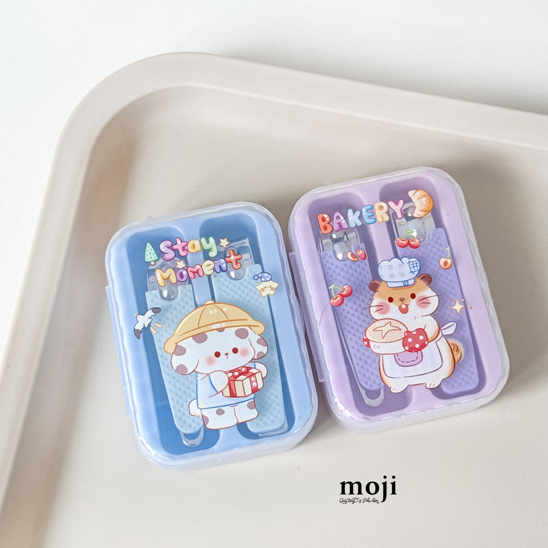 Bộ bấm móng tay cá nhân Dog mouse bakery stay moment set2