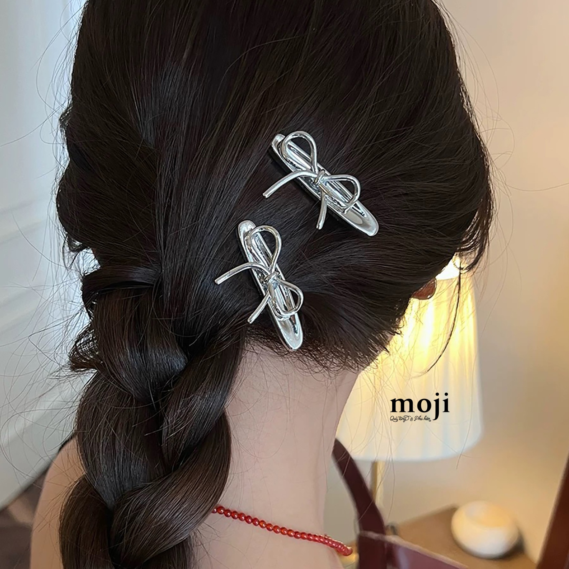 Kẹp tóc MJ Bow nơ min