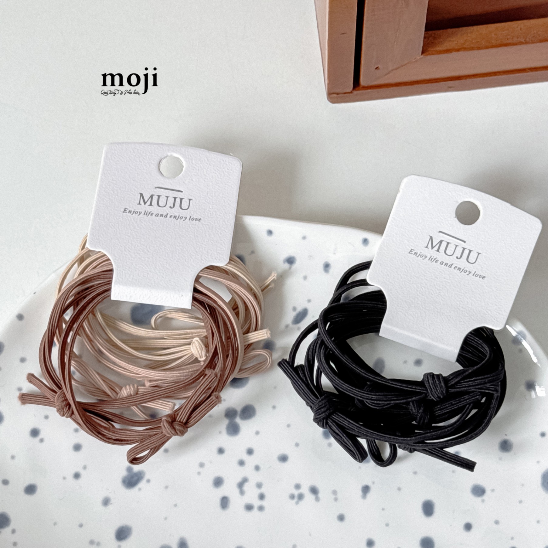 Buộc tóc set6 Basic color nút thắt