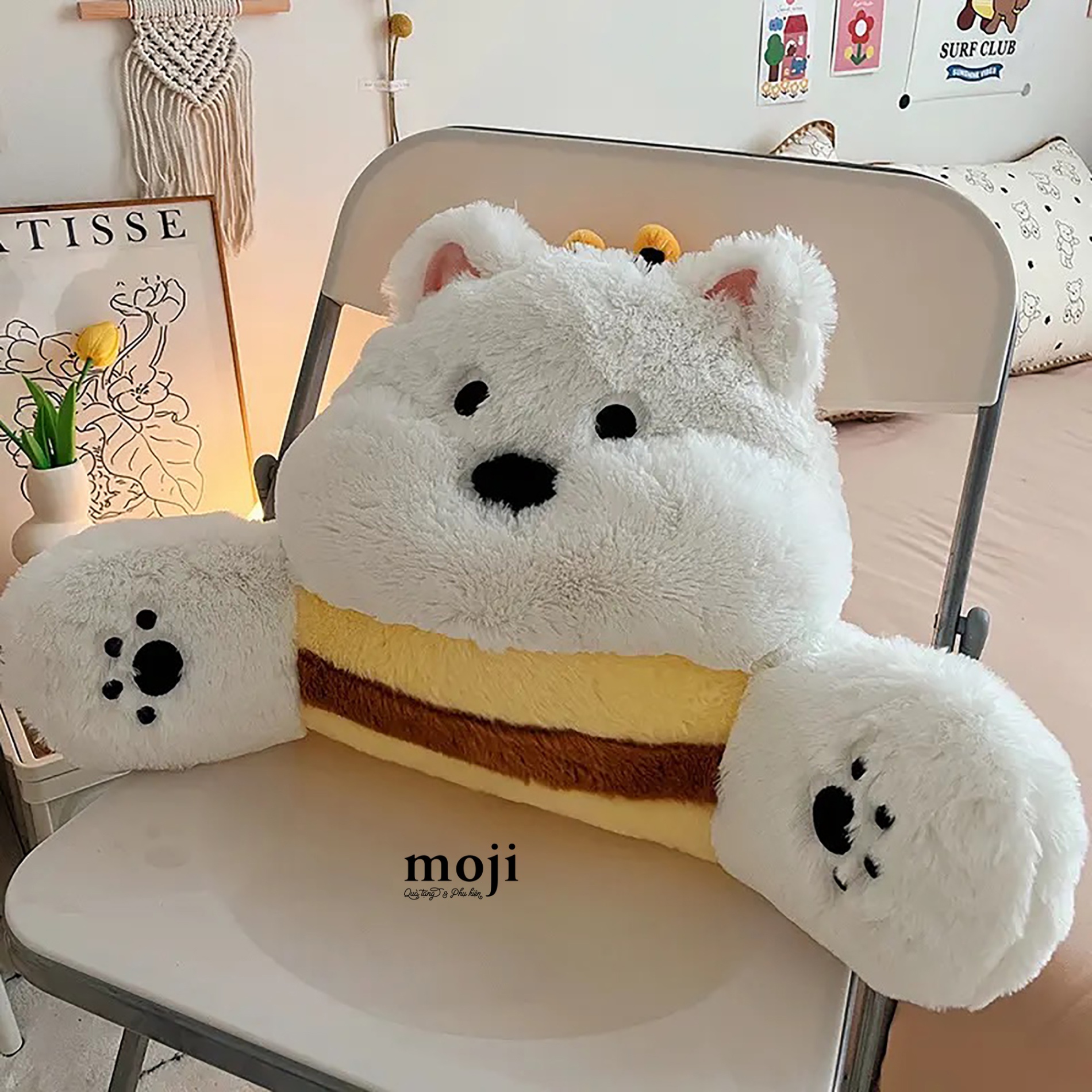 Gấu bông tựa lưng Cute dog cosplay bee chú ong 35x60