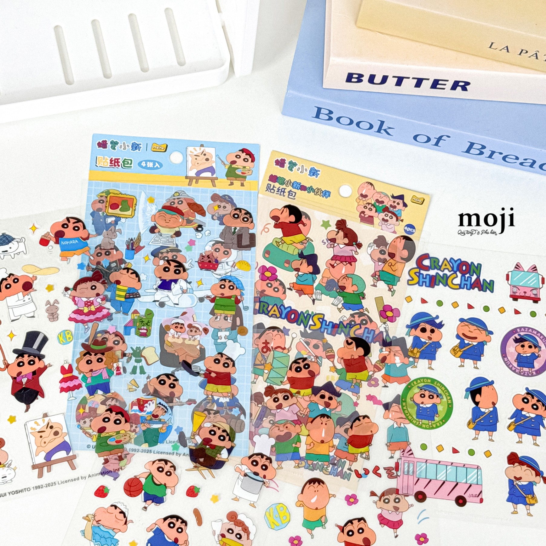 Sticker bảng MJ Shinchan and friends happy nghề nghiệp set4