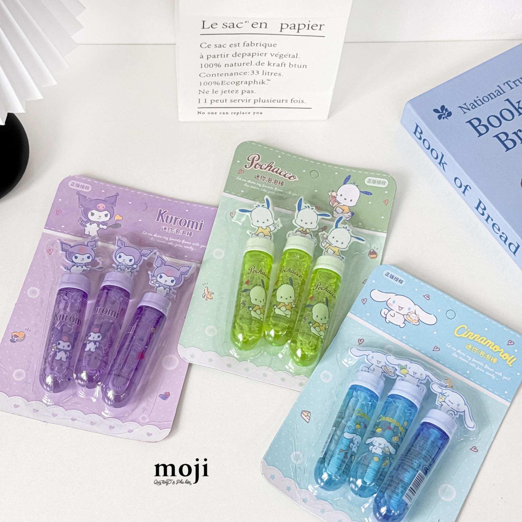 Đồ chơi thổi bong bóng mini Sanrio family happy set3