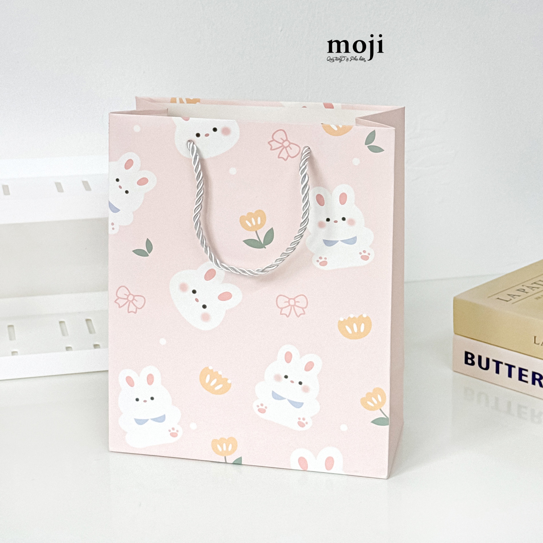 Bao túi quà Cute animal flower milk tea rainbow ngựa gỗ 10x20x25