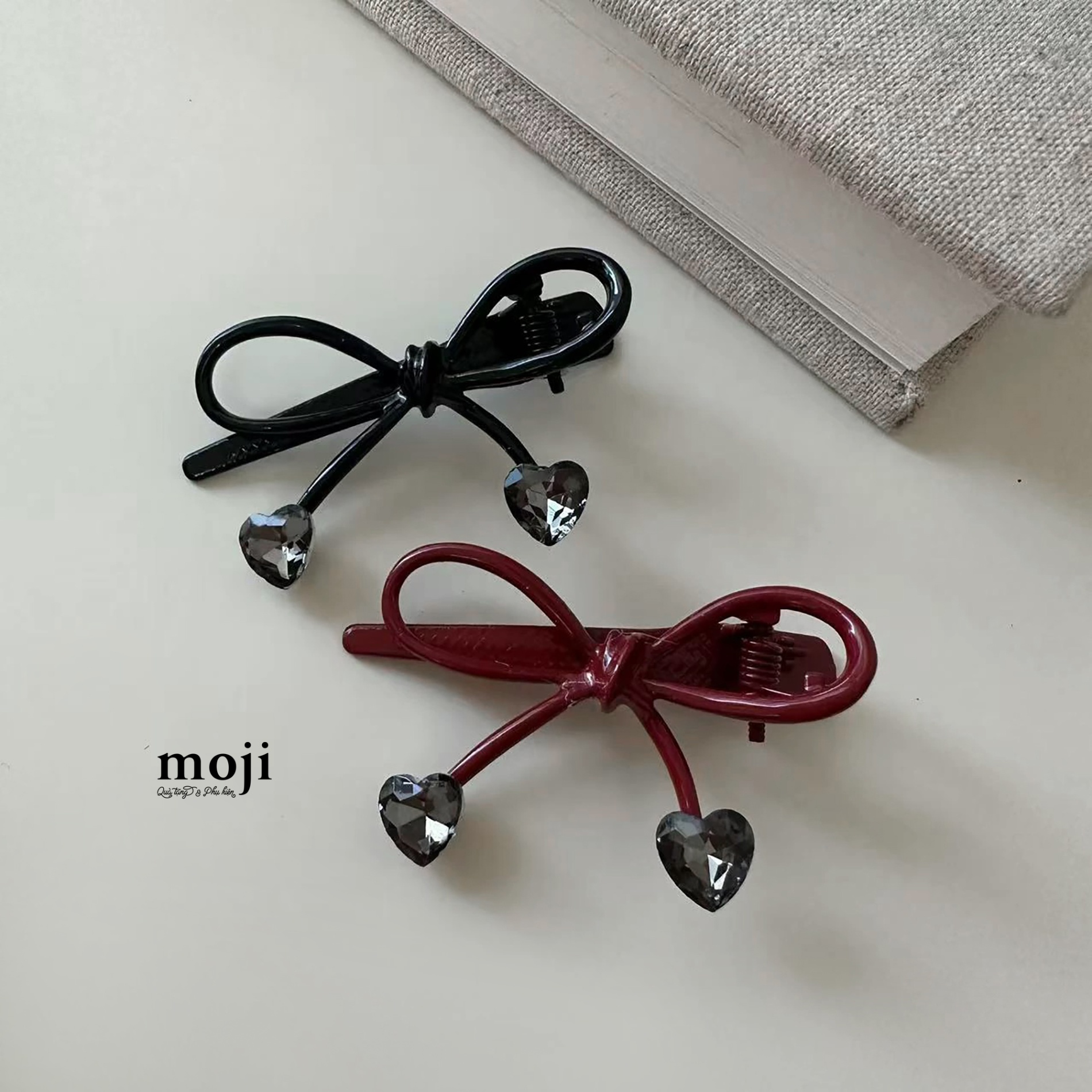 Kẹp tóc MJ Bow nơ trái tim