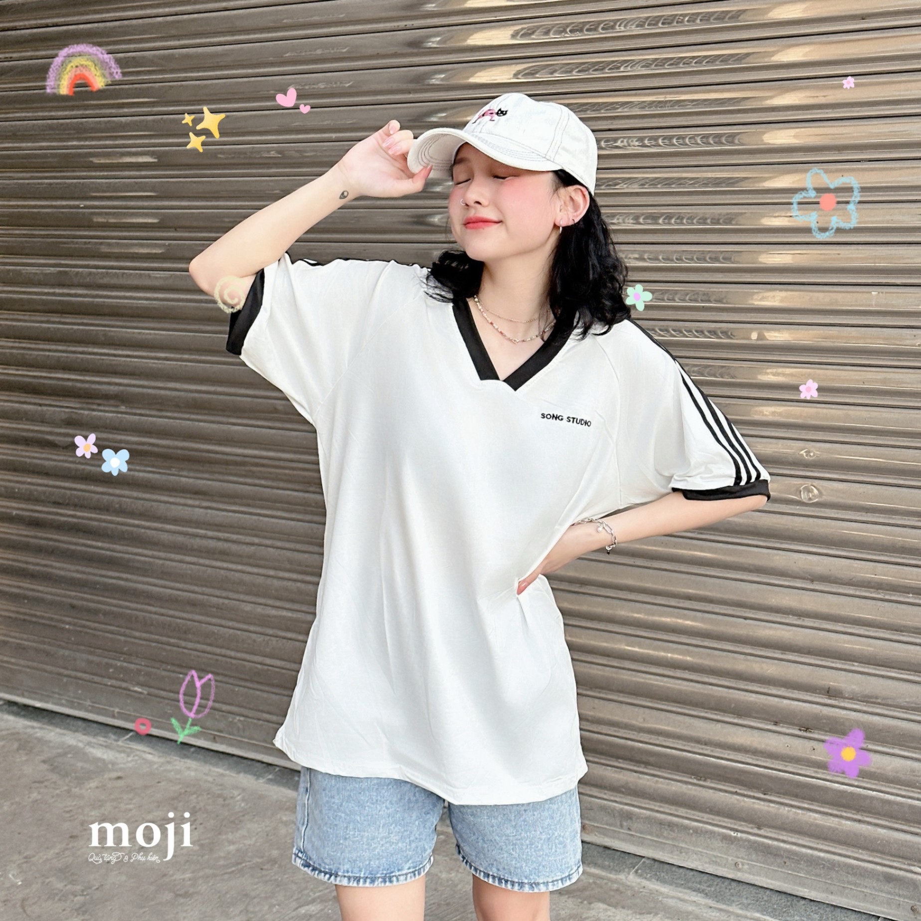 Áo thun áo phông MJ Song Studio cổ V