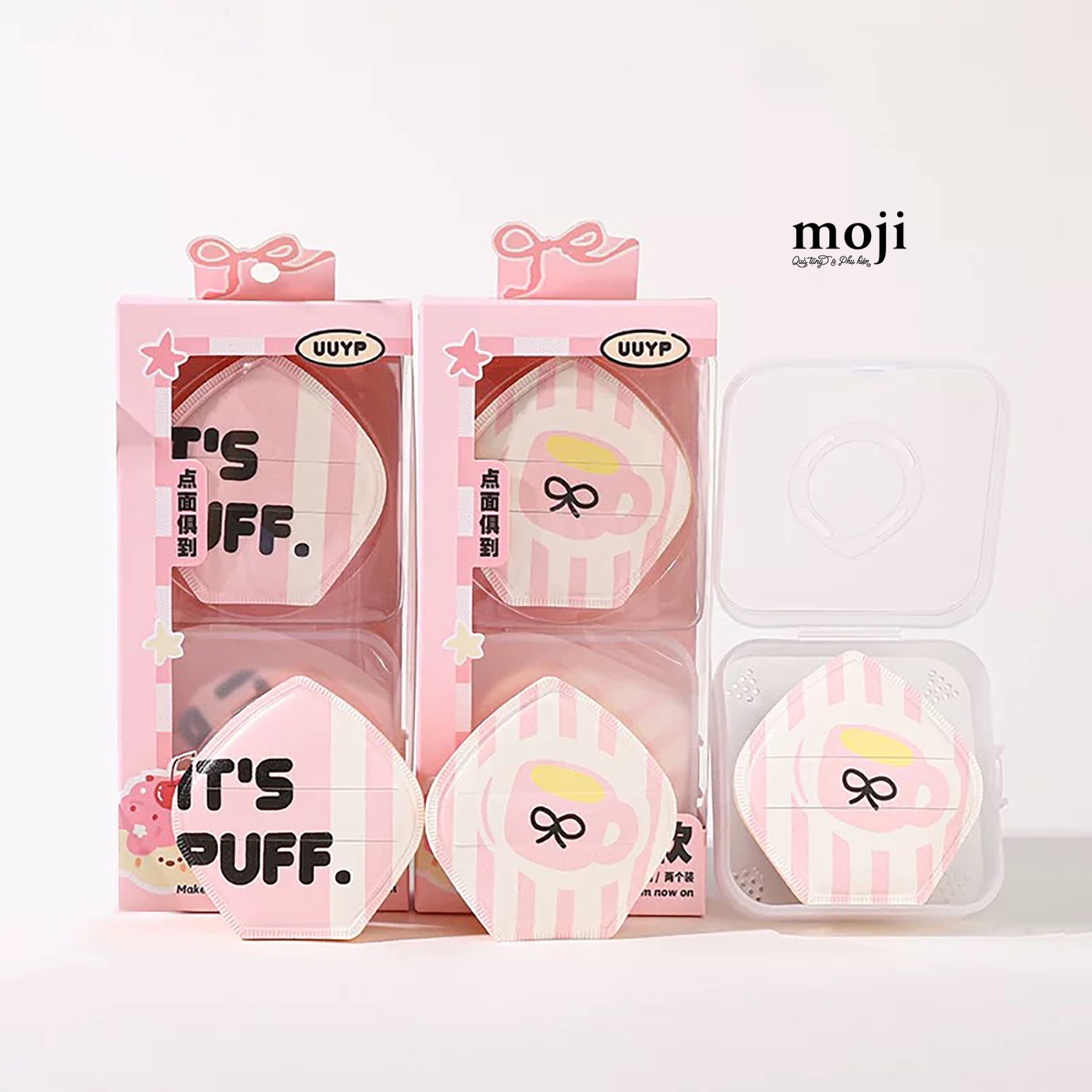 Bông phấn trang điểm Bow cup it's puff set2