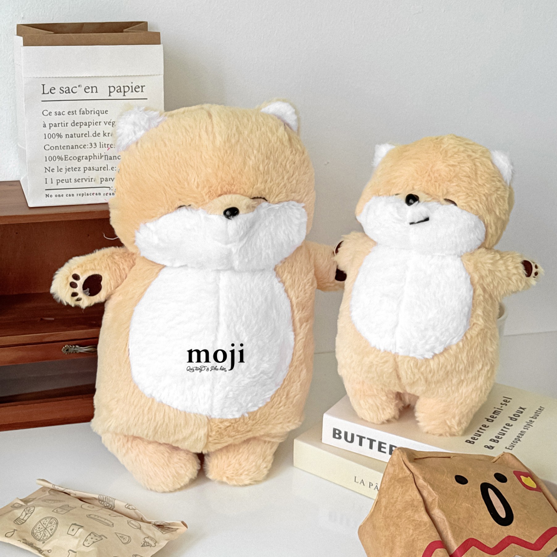 Gấu bông MJ lớn Happy Shiba dog 50cm