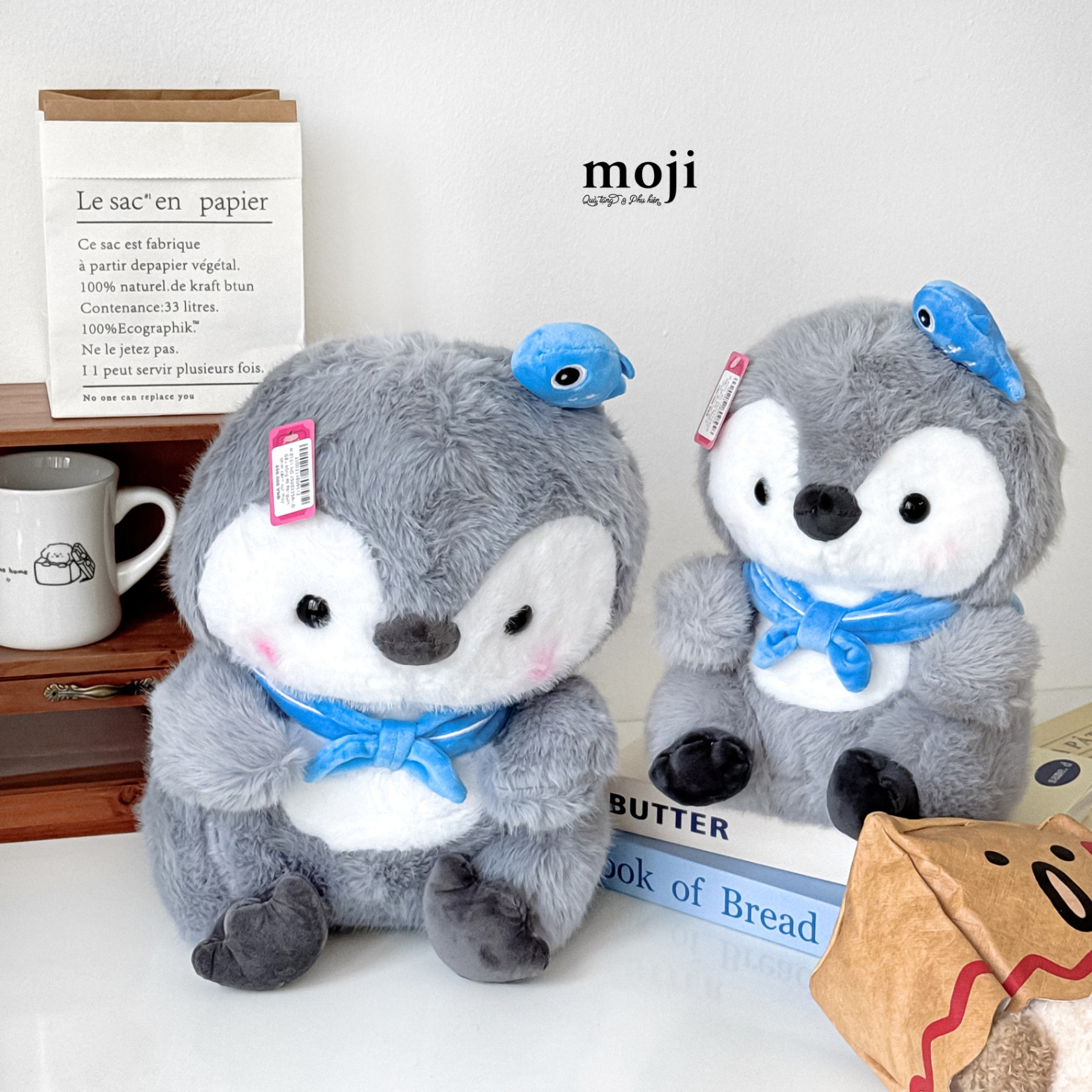 Gấu bông MJ Penguin chim cánh cụt thủy thủ cá nhỏ 40cm