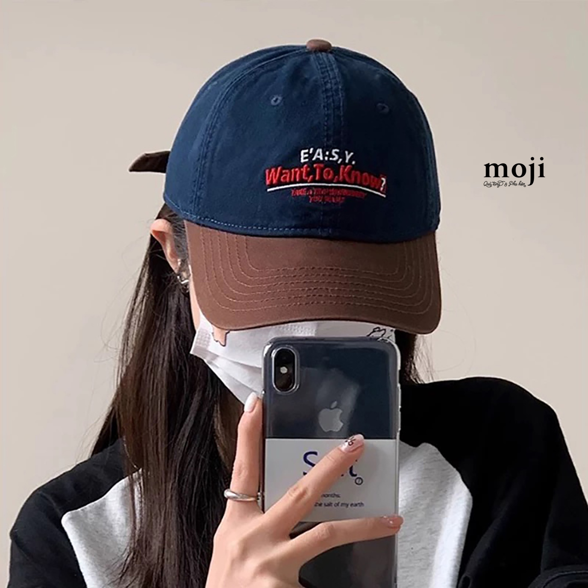 Mũ nón lưỡi trai Want to know phối màu