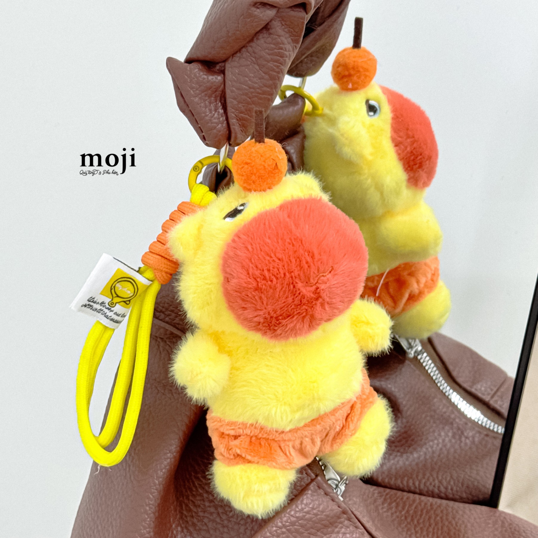 Móc khóa nhồi bông Cute animal LULU little fruit mặc quần