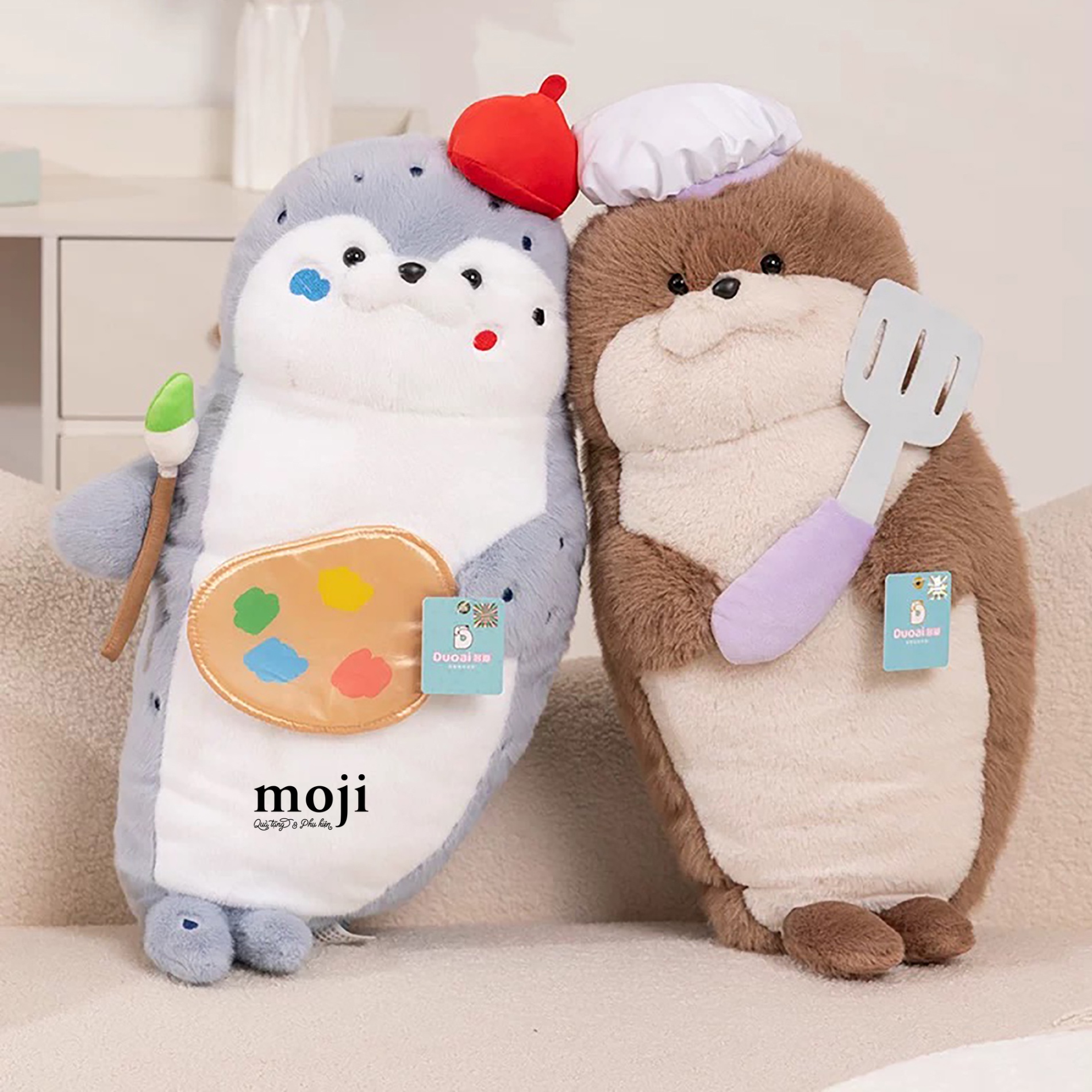 Gấu bông MJ lớn Seal hải cẩu đầu bếp họa sĩ 70cm