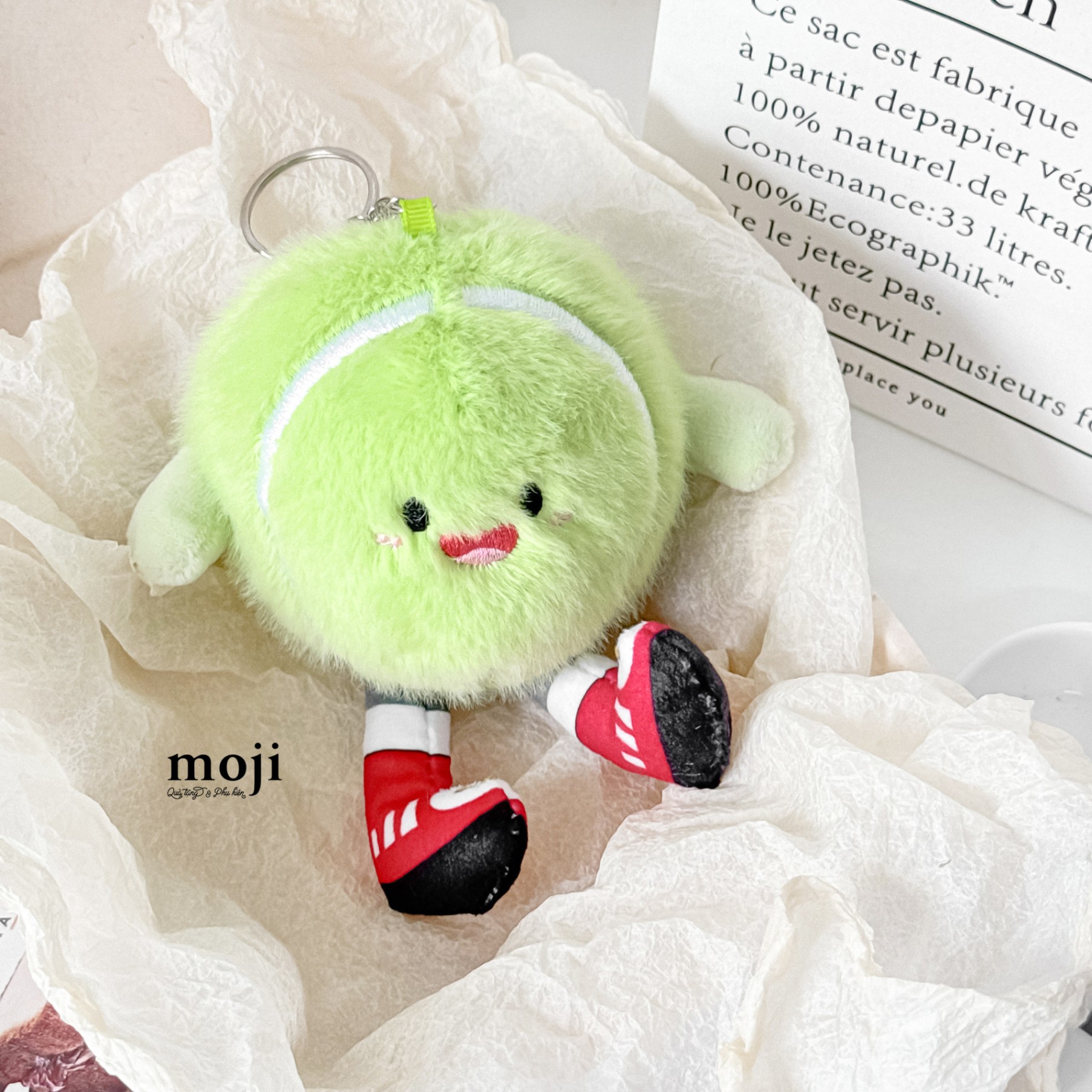 Móc khóa nhồi bông Sport tennis quả bóng quần vợt chân dài