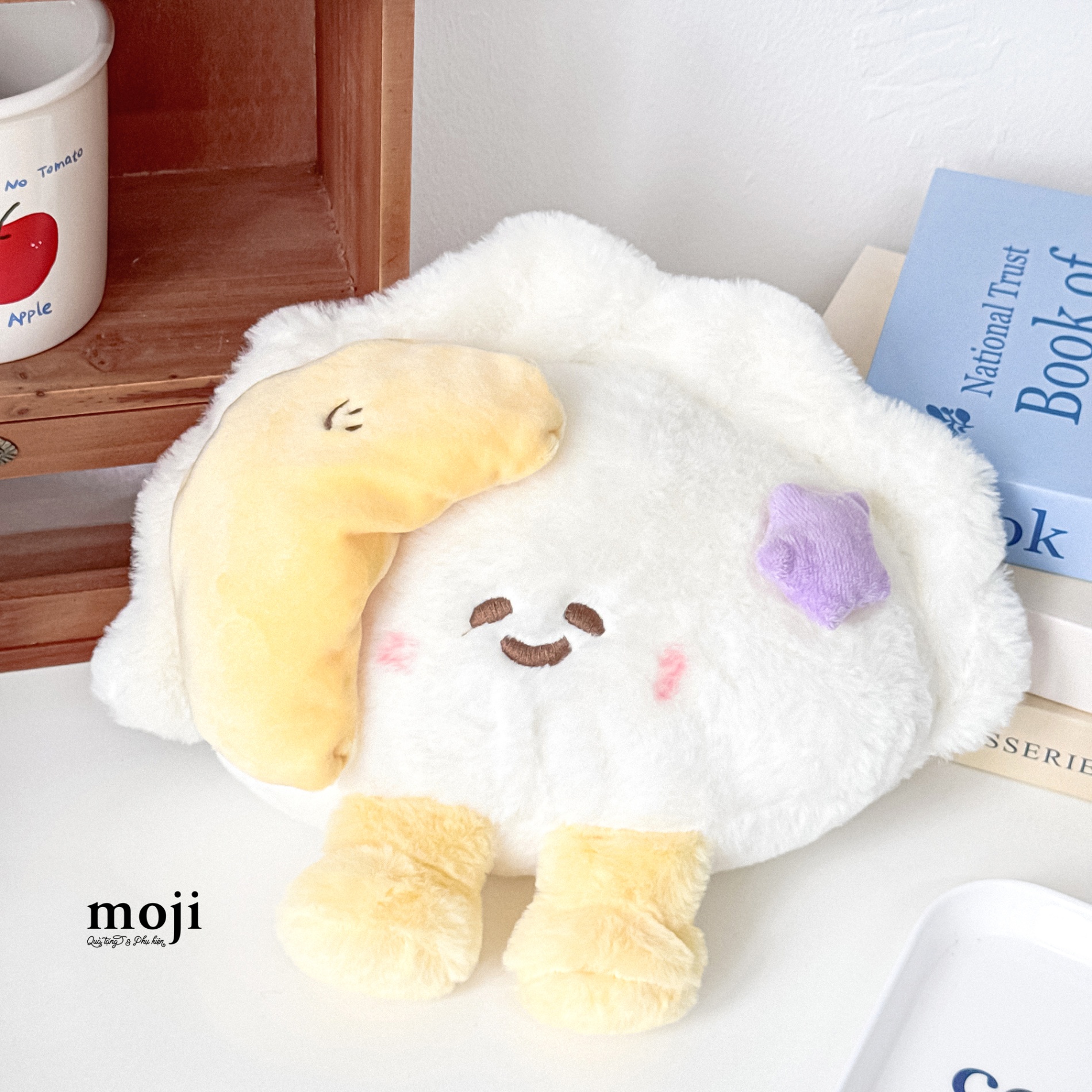 Gấu bông MS Food sủi cảo good night moon star có chân 17cm