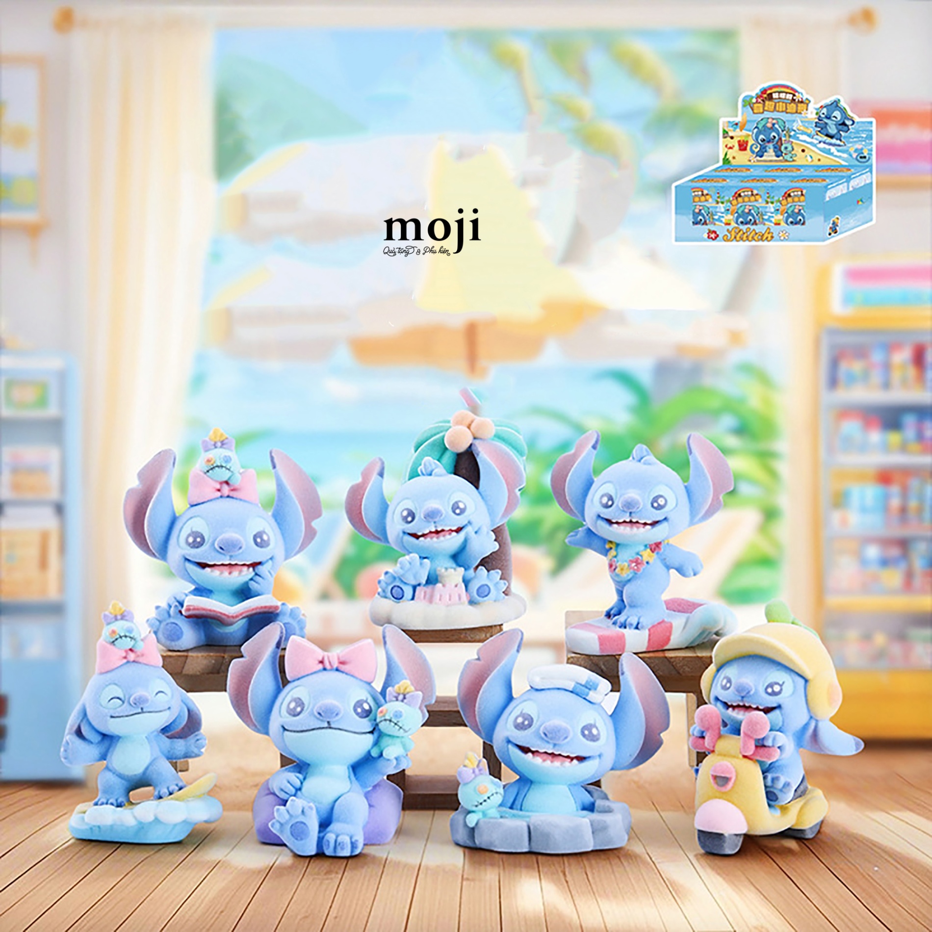 Blindbox tượng Stitch happy summer