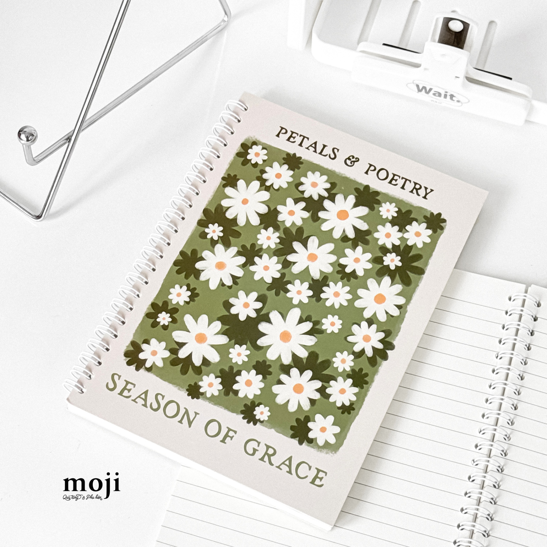 Sổ vở lò xo MZ A5 Daisy flower season of grace painting 120 trang