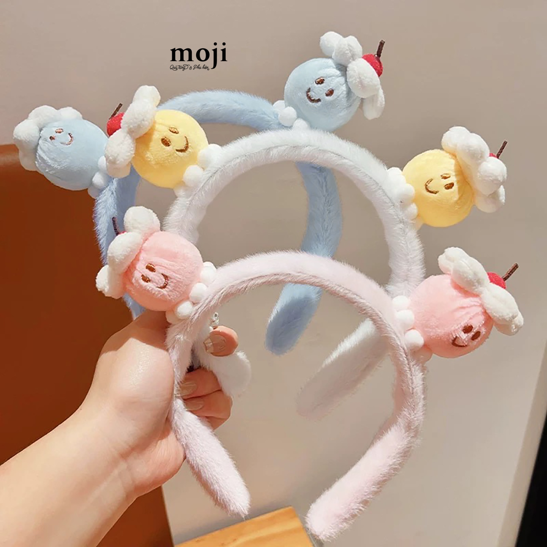 Băng đô bờm lông xù Double happy cake